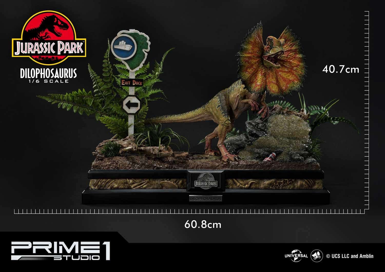 Prime 1 Studio Dilophosaurus Statue Jurassic Park Limited Collectible Bonus Edition