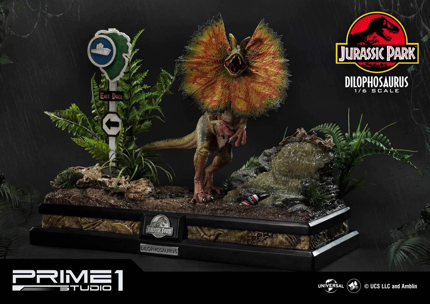 Prime 1 Studio Dilophosaurus Statue Jurassic Park Limited Collectible Bonus Edition