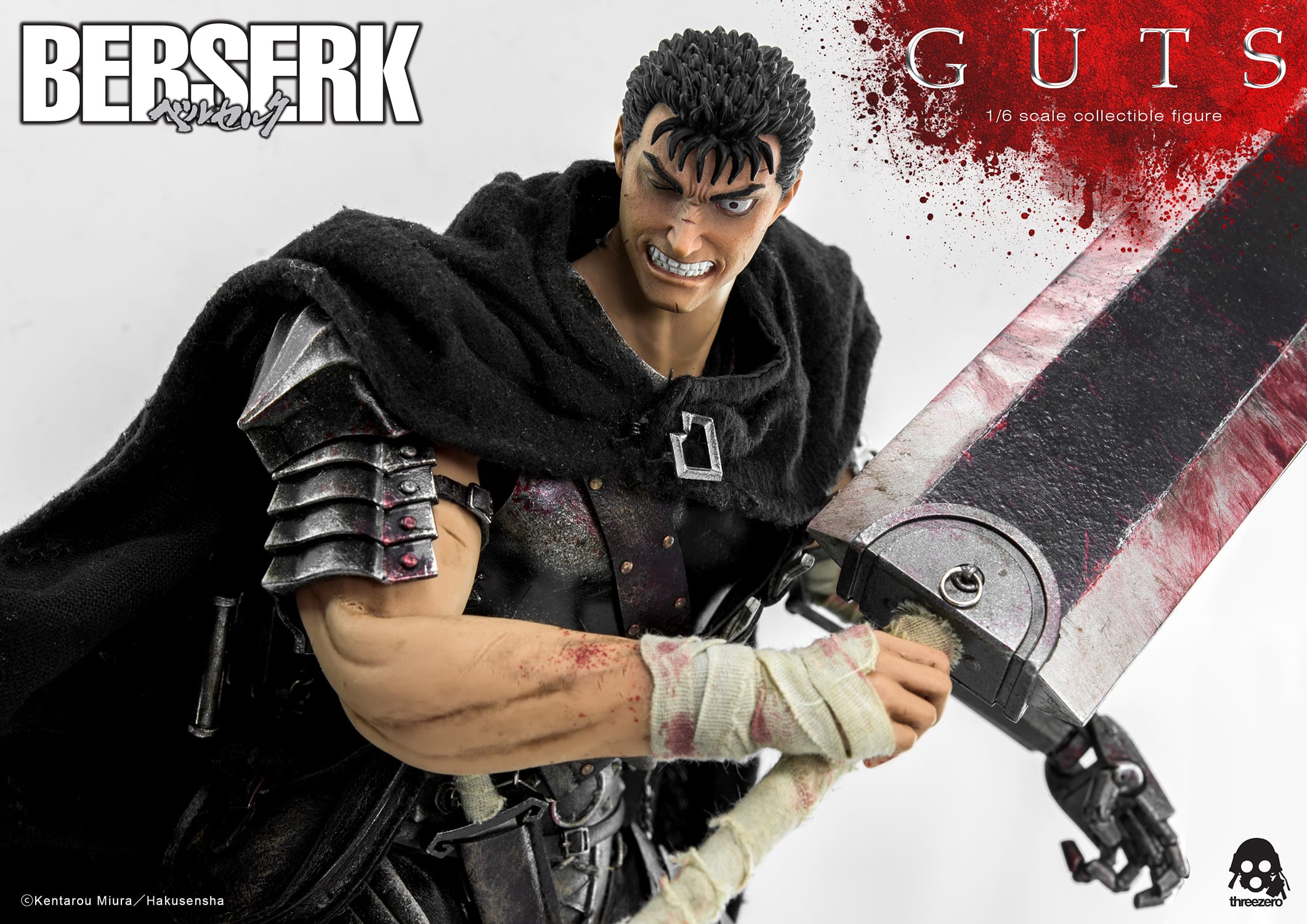 ThreeZero Guts The Black Swordsman Figure BERSERK Sixth Scale Collectible