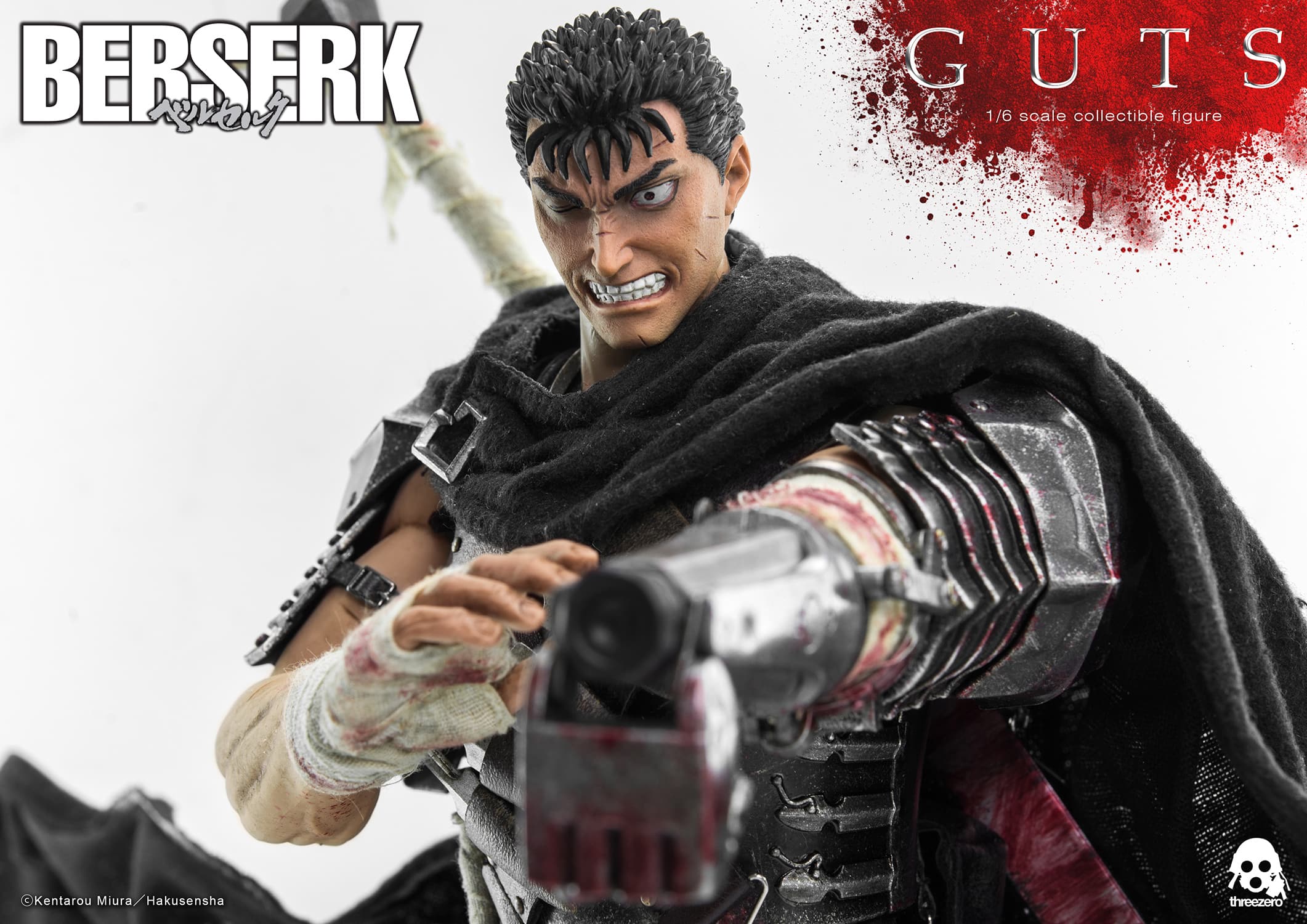 ThreeZero Guts The Black Swordsman Figure BERSERK Sixth Scale Collectible