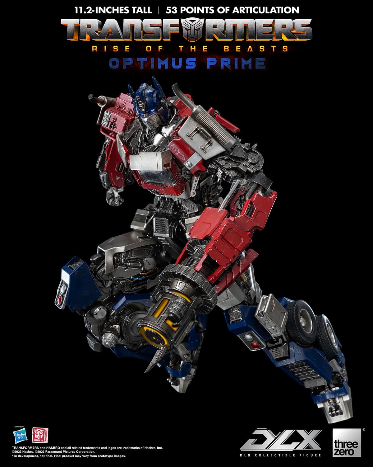 ThreeZero Optimus Prime DLX Figure Rise Of The Beasts Limited Transformers Collectible