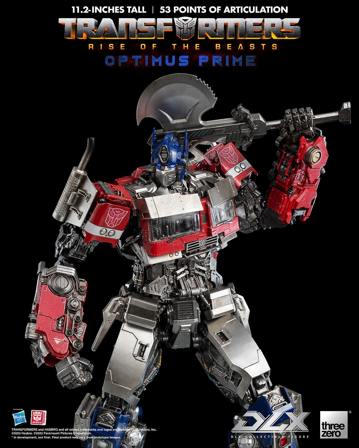 ThreeZero Optimus Prime DLX Figure Rise Of The Beasts Limited Transformers Collectible