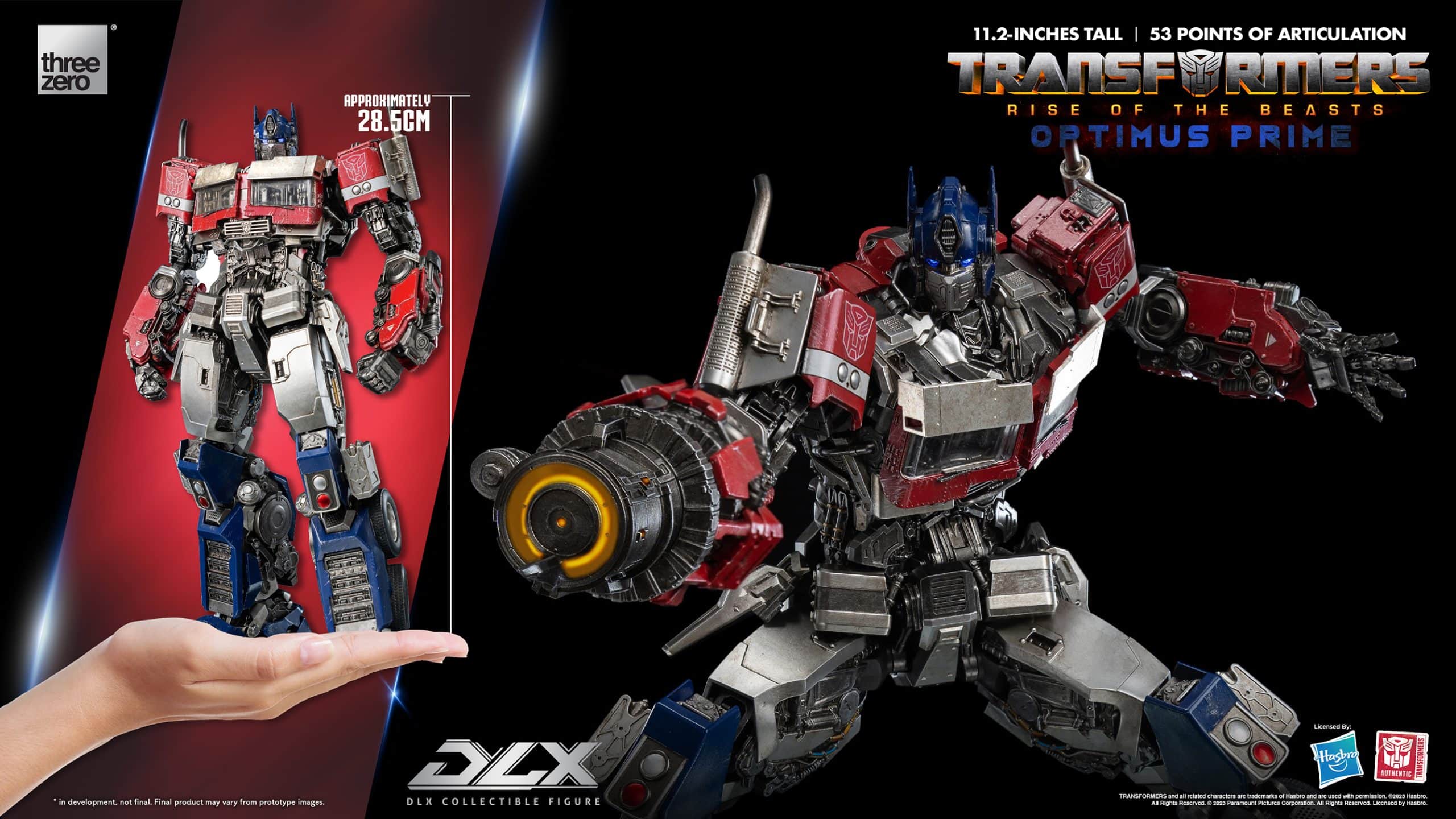 ThreeZero Optimus Prime DLX Figure Rise Of The Beasts Limited Transformers Collectible