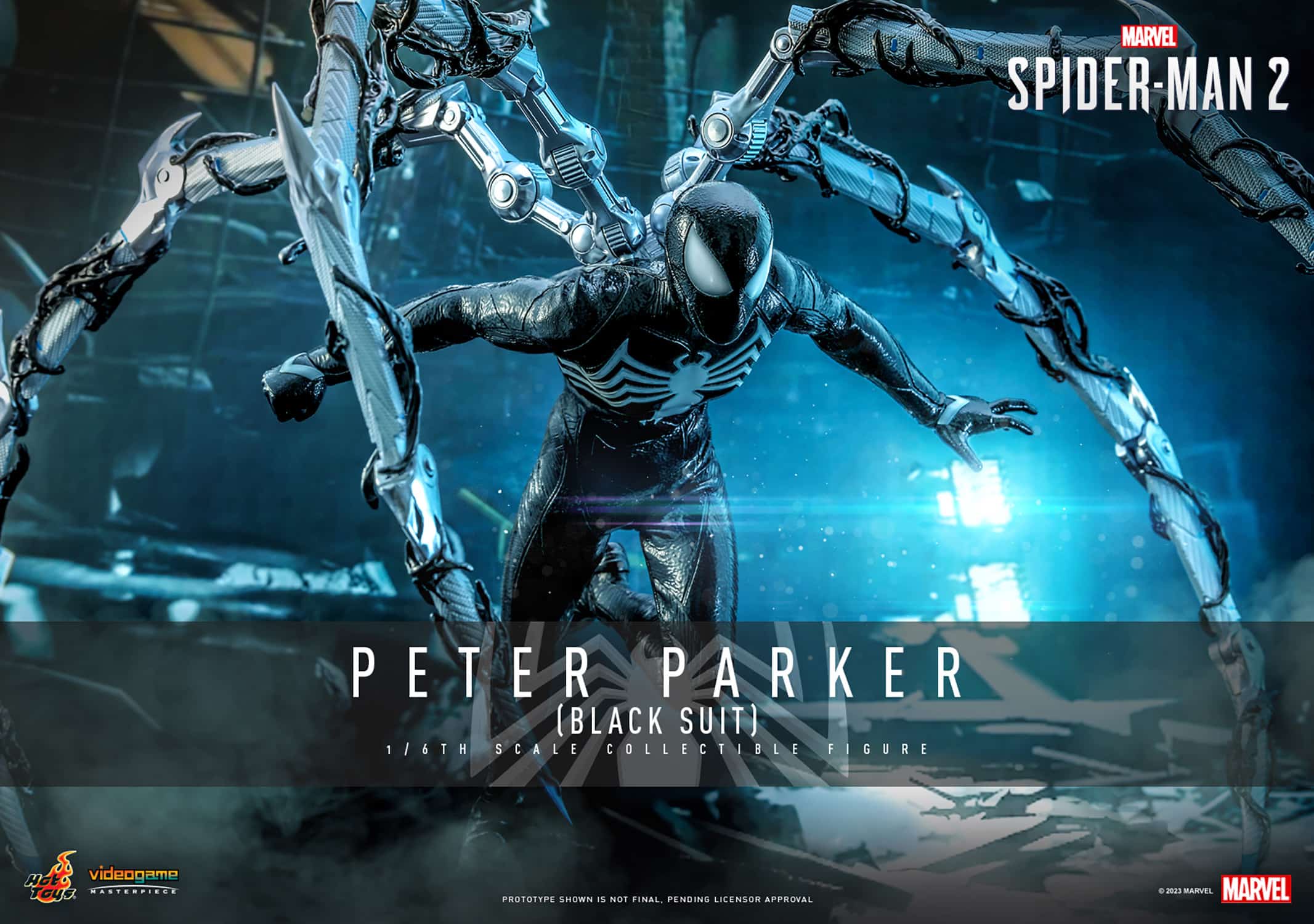 Hot Toys Peter Parker Black Suit Figure Limited Spider-Man Sixth Scale Collectible