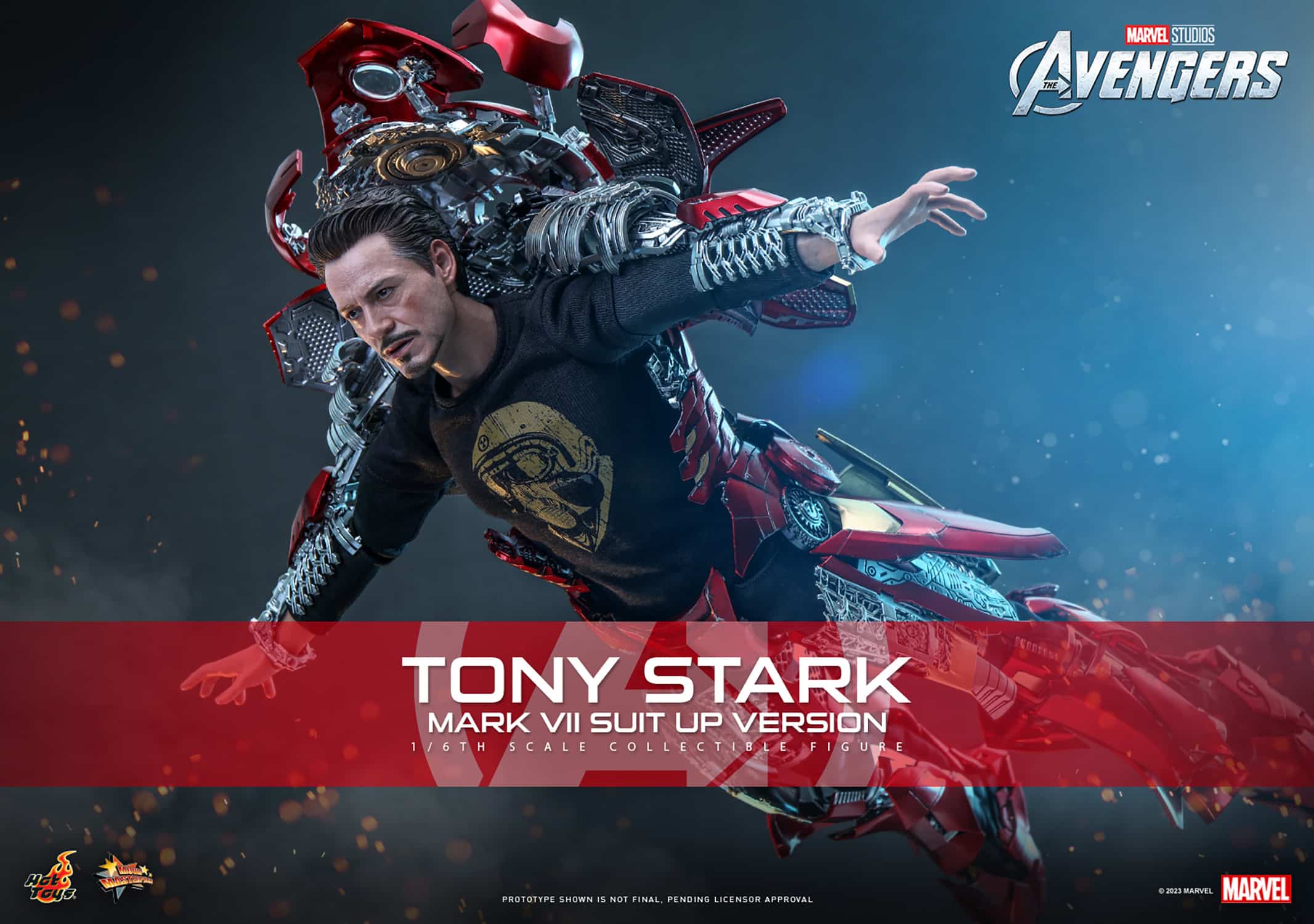 Hot Toys Tony Stark Mark VII Suit-Up Version Figure Iron Man Limited Collectible