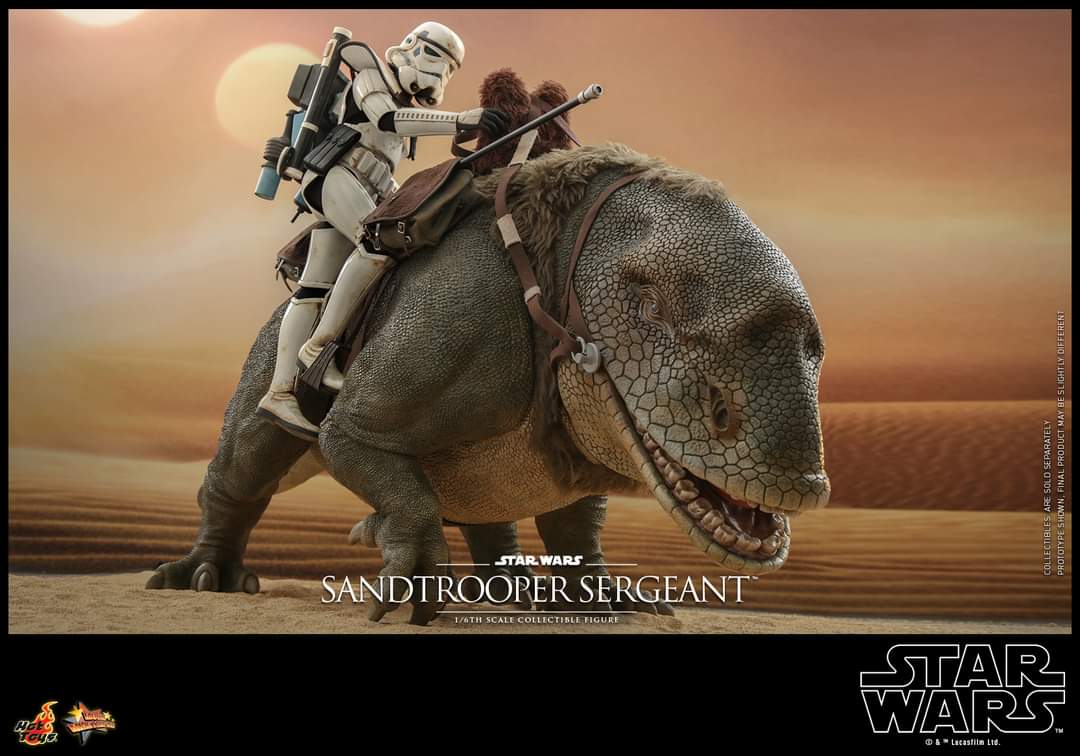 Hot Toys Sandtrooper Sergeant and Dewback Figure Set Sixth Scale Star Wars Limited Collectible
