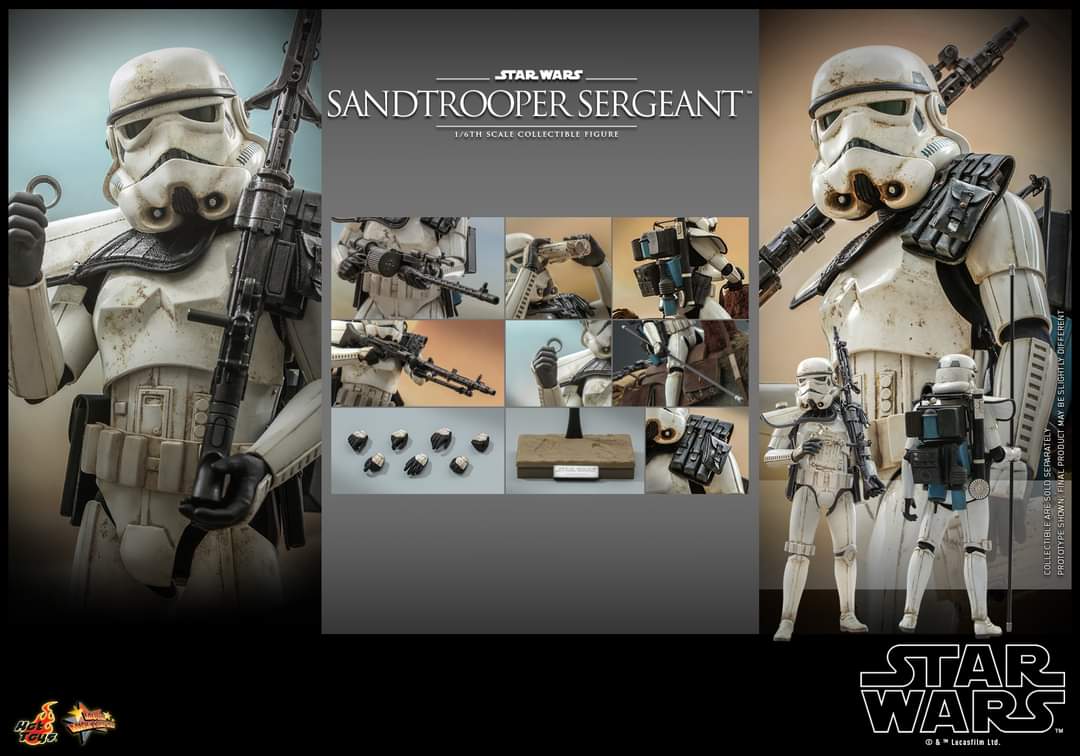 Hot Toys Sandtrooper Sergeant and Dewback Figure Set Sixth Scale Star Wars Limited Collectible