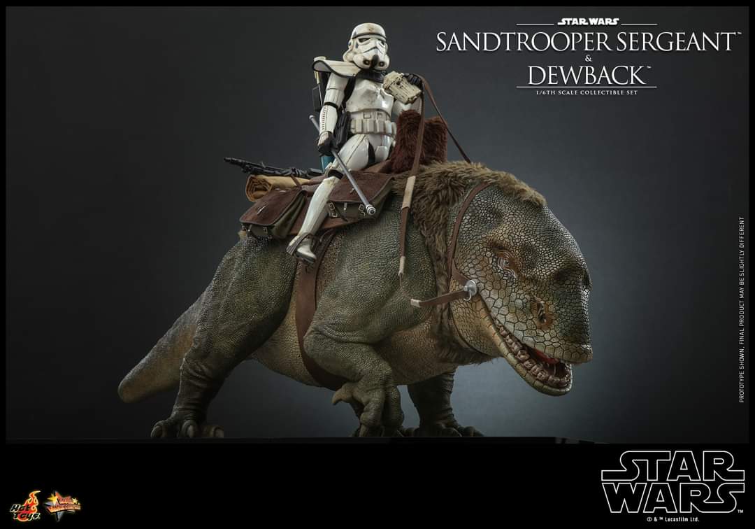 Hot Toys Sandtrooper Sergeant and Dewback Figure Set Sixth Scale Star Wars Limited Collectible