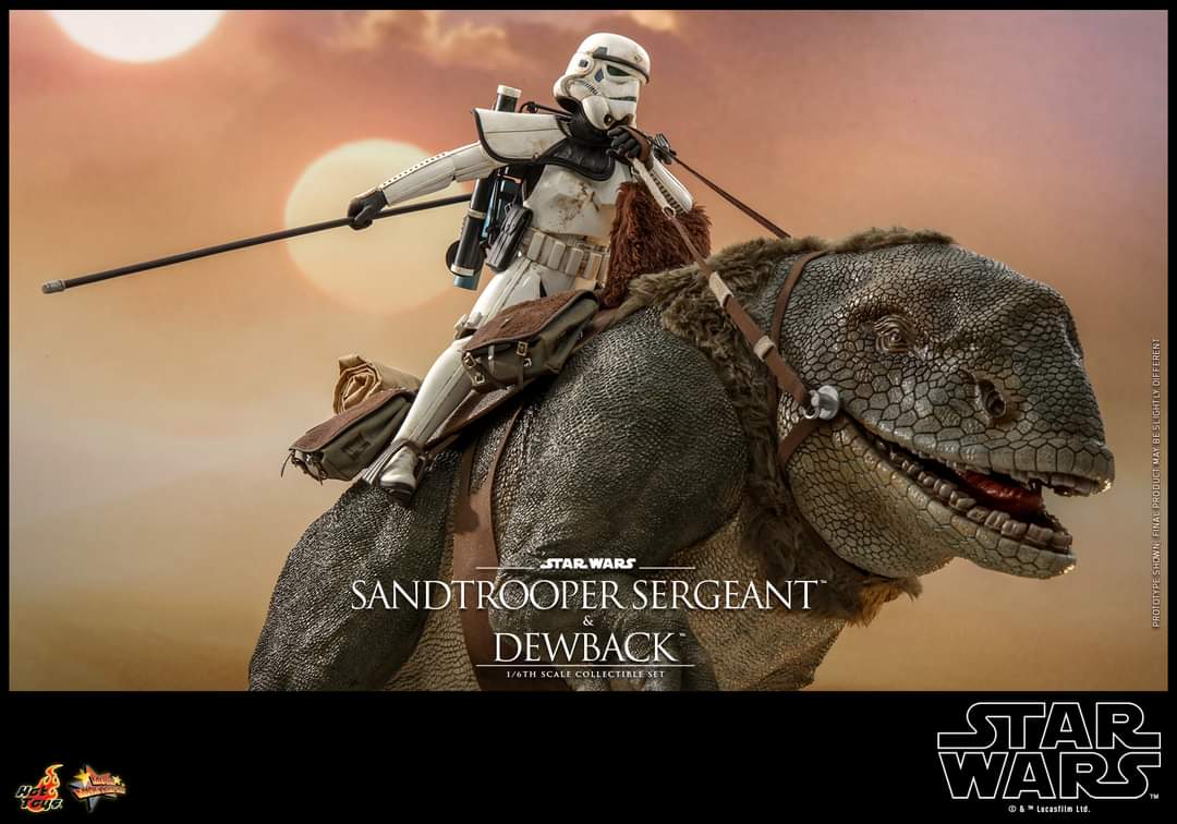 Hot Toys Sandtrooper Sergeant and Dewback Figure Set Sixth Scale Star Wars Limited Collectible