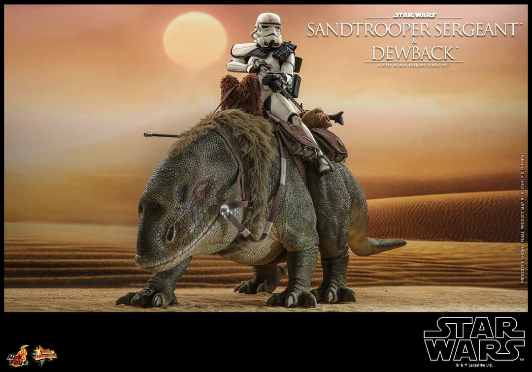 Hot Toys Sandtrooper Sergeant and Dewback Figure Set Sixth Scale Star Wars Limited Collectible