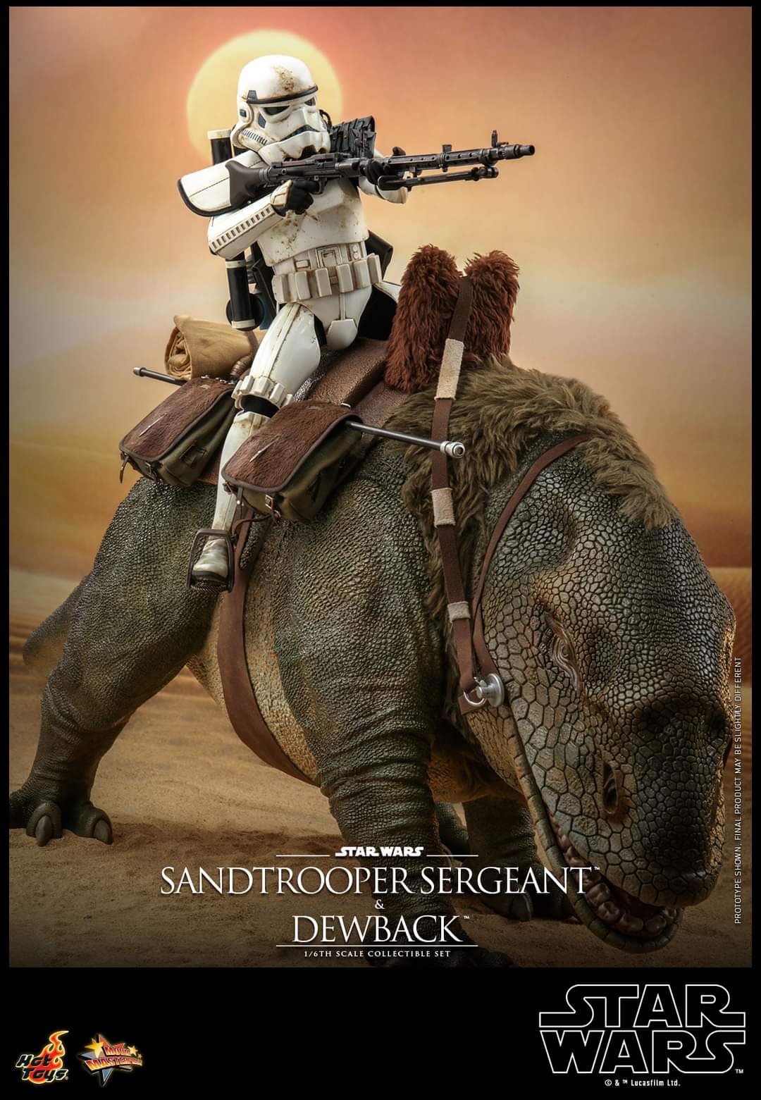 Hot Toys Sandtrooper Sergeant and Dewback Figure Set Sixth Scale Star Wars Limited Collectible