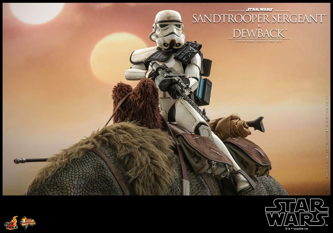 Hot Toys Sandtrooper Sergeant and Dewback Figure Set Sixth Scale Star Wars Limited Collectible