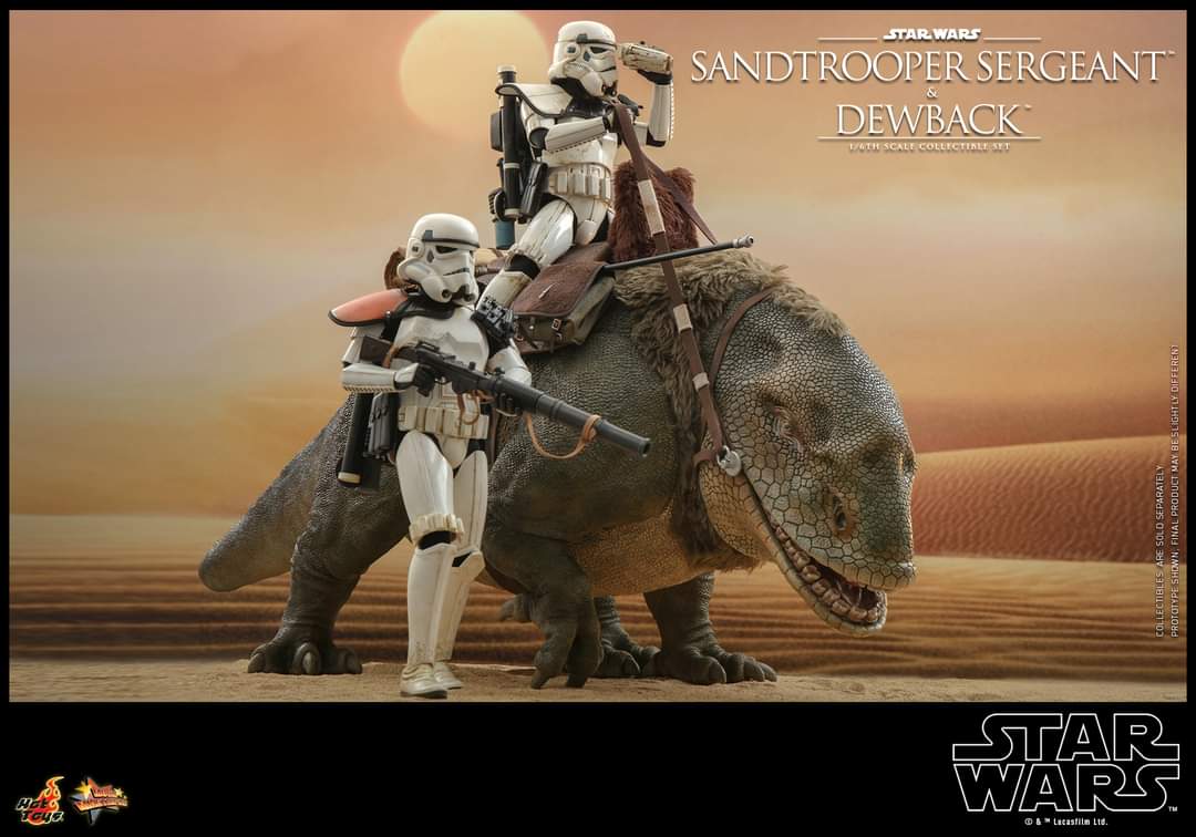 Hot Toys Sandtrooper Sergeant and Dewback Figure Set Sixth Scale Star Wars Limited Collectible