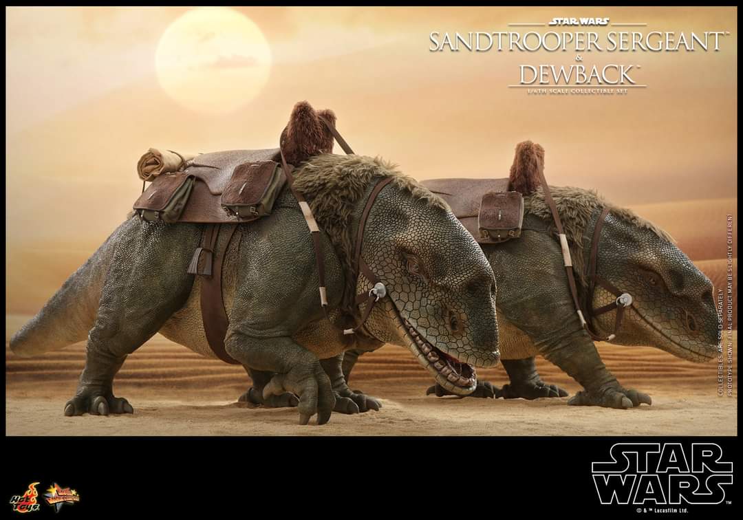 Hot Toys Sandtrooper Sergeant and Dewback Figure Set Sixth Scale Star Wars Limited Collectible