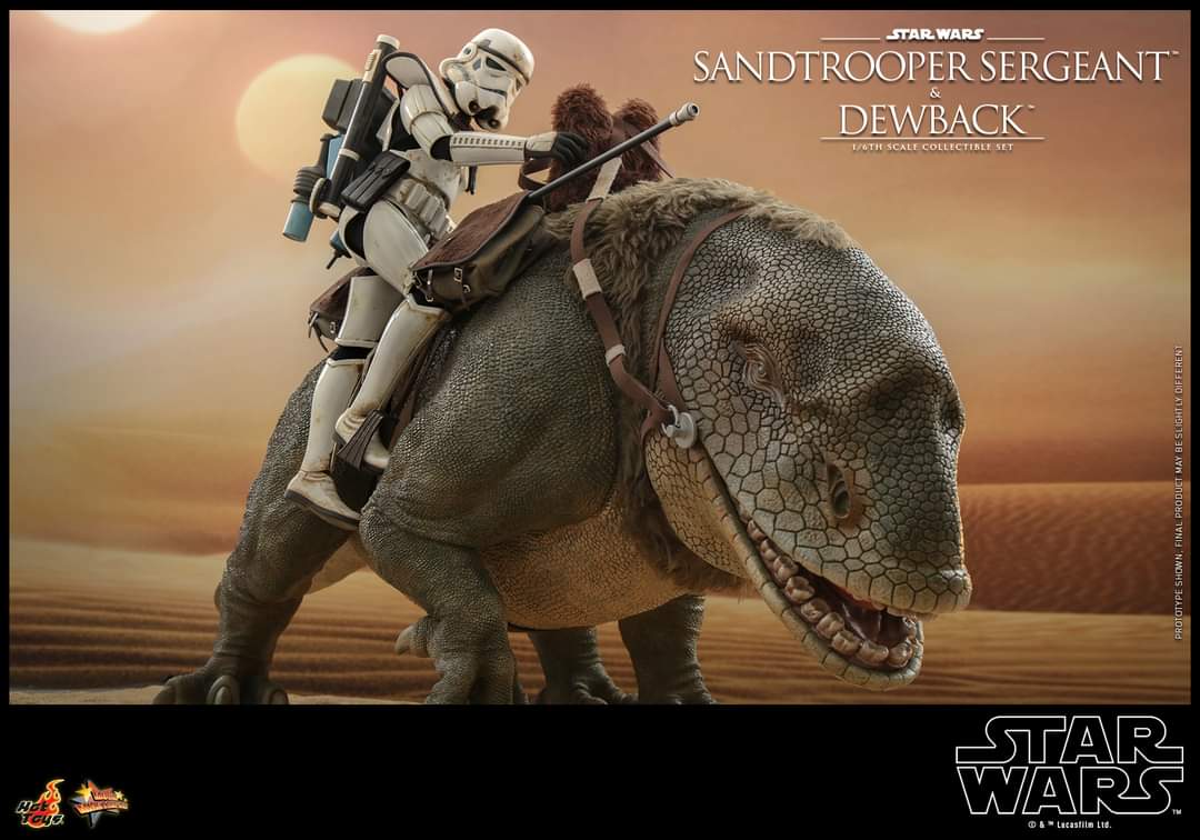 Hot Toys Sandtrooper Sergeant and Dewback Figure Set Sixth Scale Star Wars Limited Collectible