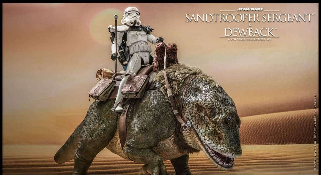 Hot Toys Sandtrooper Sergeant and Dewback Figure Set Sixth Scale Star Wars Limited Collectible