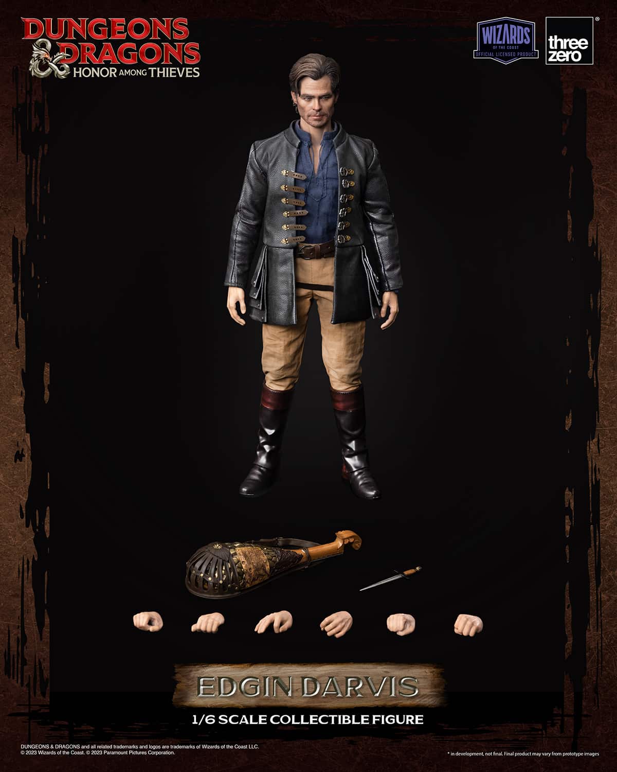 ThreeZero Edgin Darvis Figure Dungeons and Dragons Honor Among Thieves Limited Sixth Scale Collectible