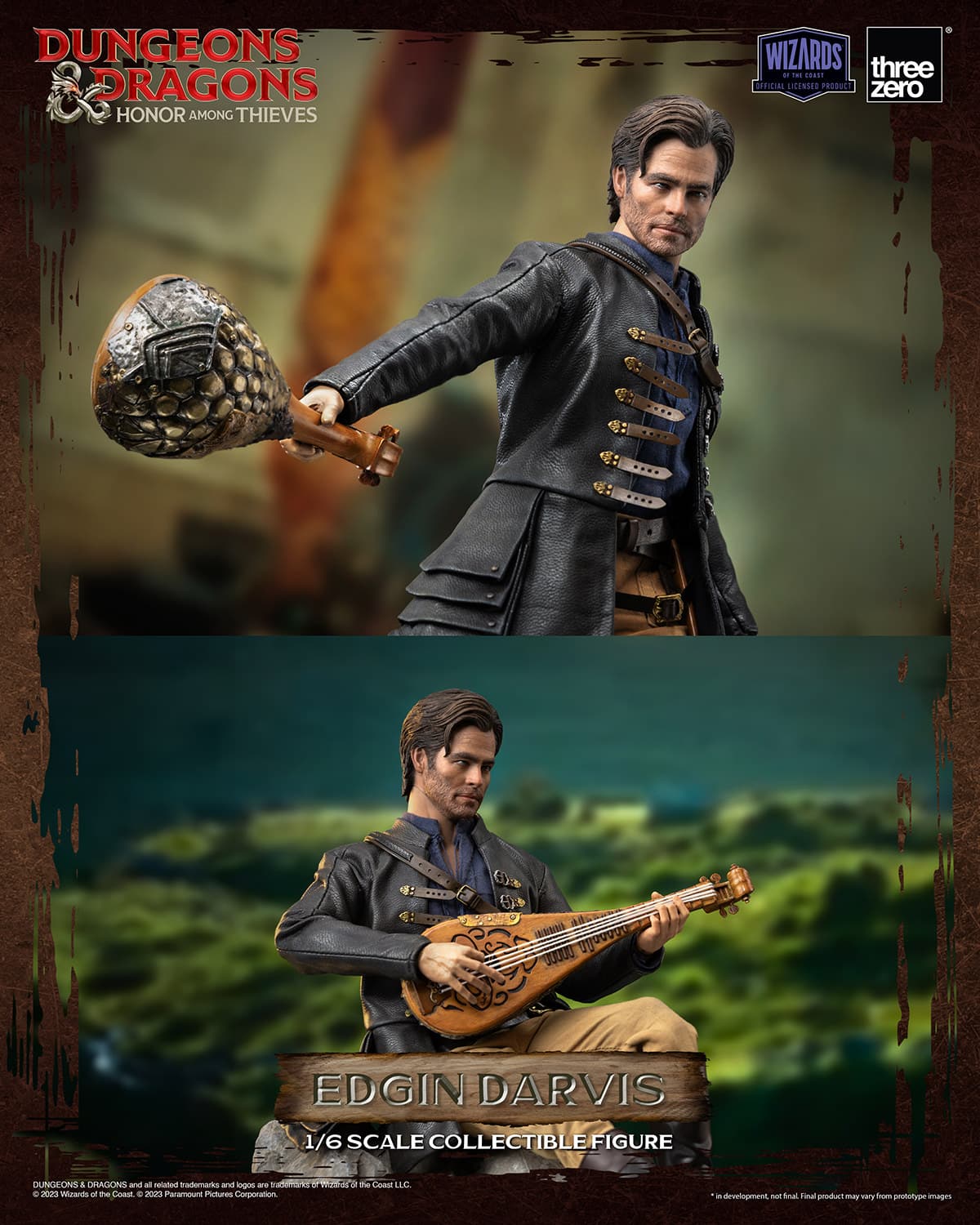 ThreeZero Edgin Darvis Figure Dungeons and Dragons Honor Among Thieves Limited Sixth Scale Collectible