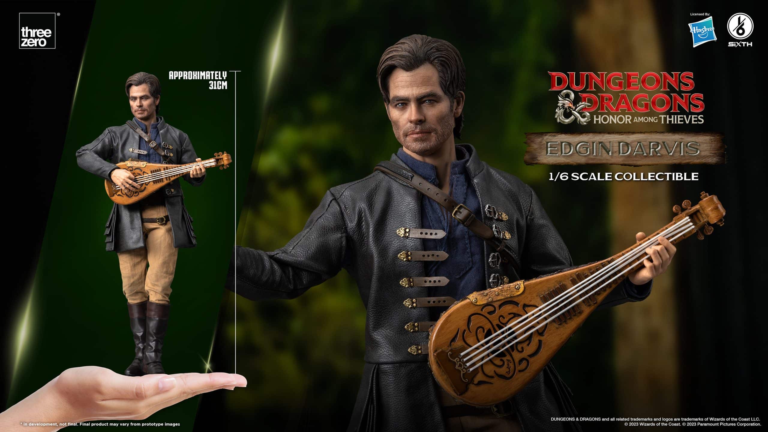ThreeZero Edgin Darvis Figure Dungeons and Dragons Honor Among Thieves Limited Sixth Scale Collectible