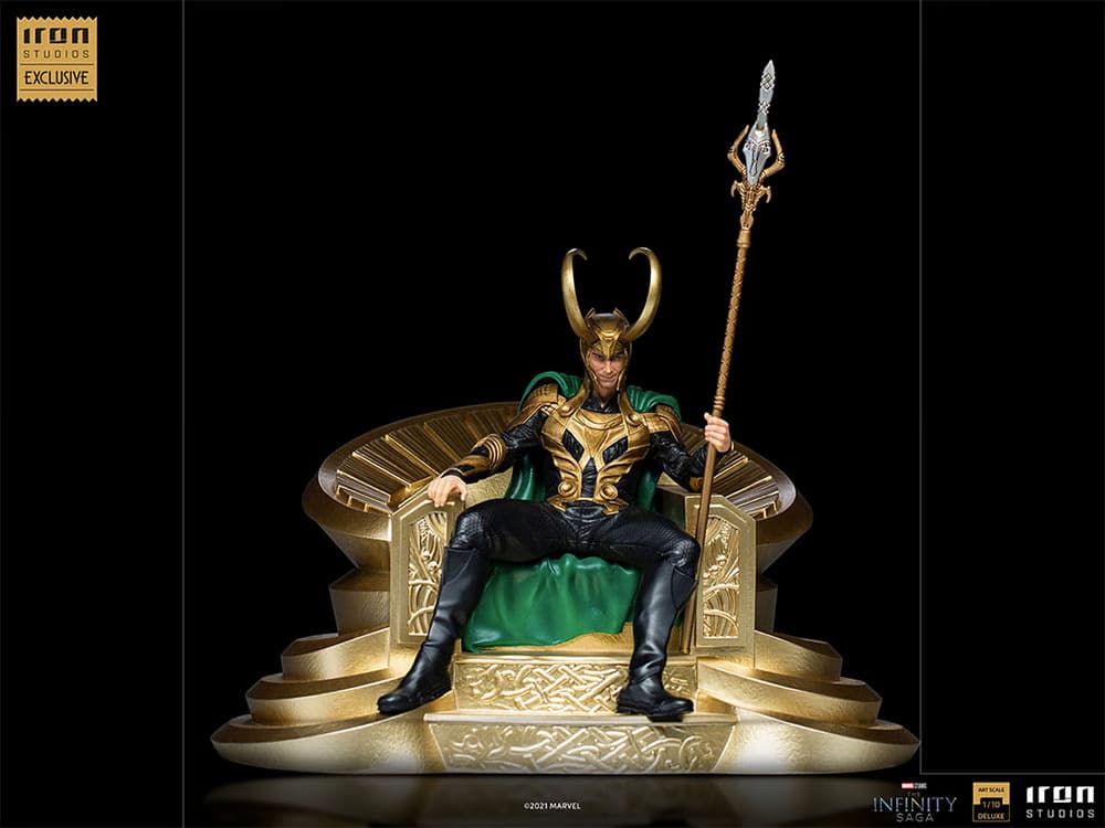 Iron Studios Loki On Throne Statue Marvel Exclusive Edition