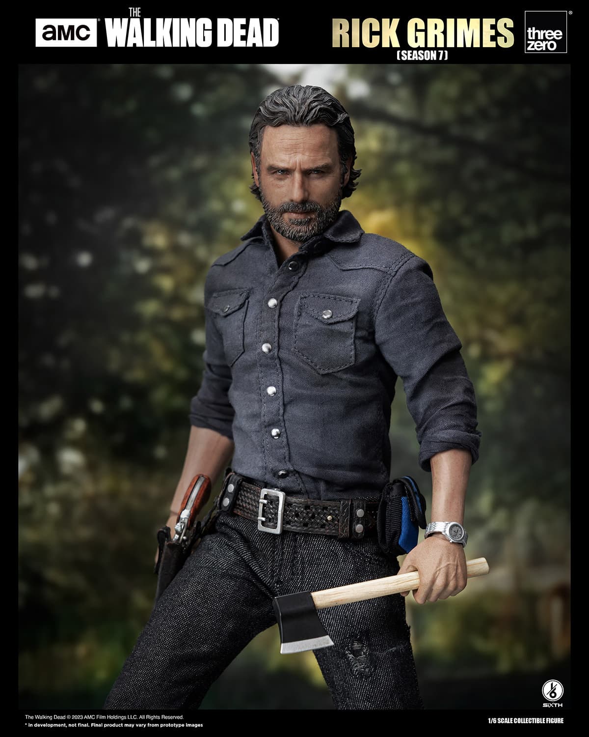 Threezero Rick Grimes Figure The Walking Dead Season 7 Limited Collectible