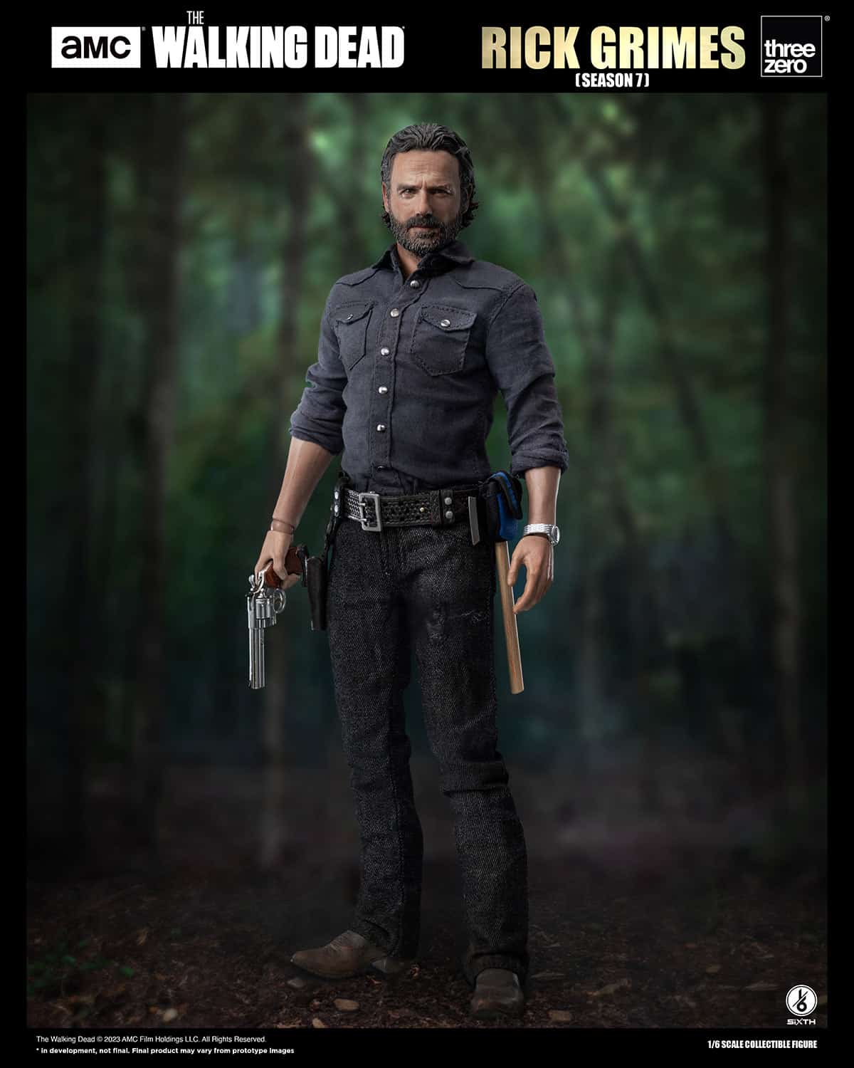 Threezero Rick Grimes Figure The Walking Dead Season 7 Limited Collectible