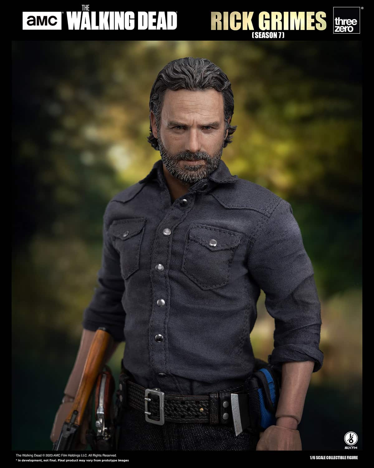 Threezero Rick Grimes Figure The Walking Dead Season 7 Limited Collectible