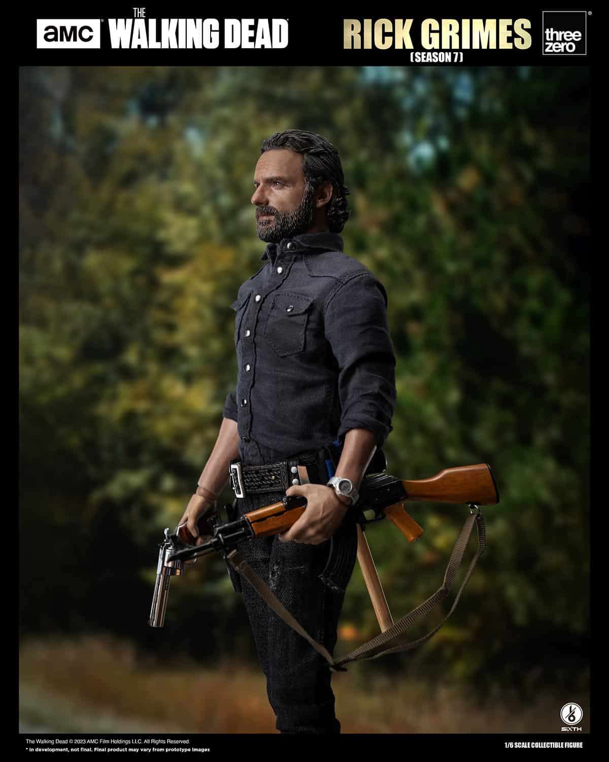 Threezero Rick Grimes Figure The Walking Dead Season 7 Limited Collectible