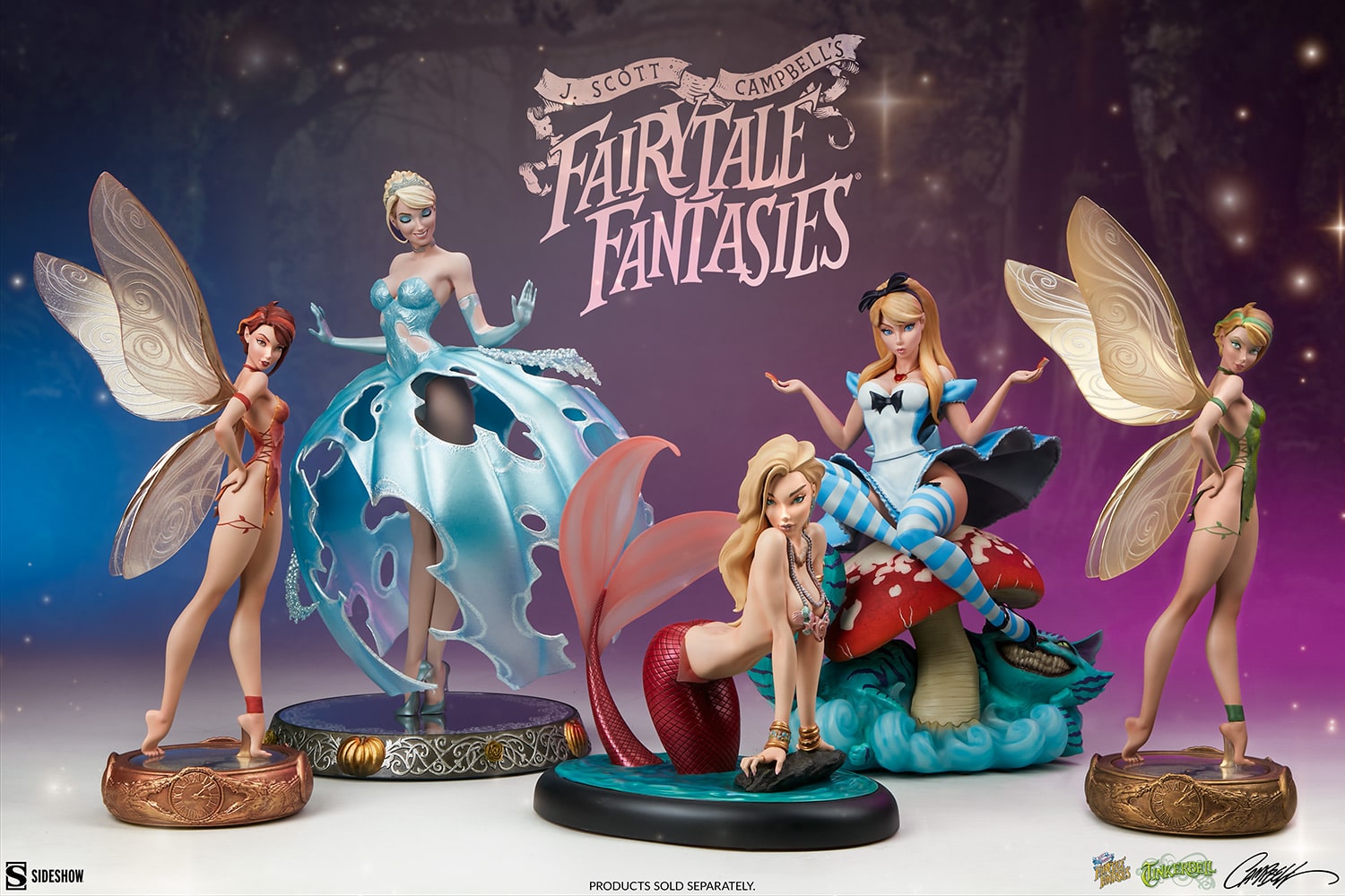 J. Scott Campbell Tinkerbell Fall Variant Statue Limited Disney Collectible