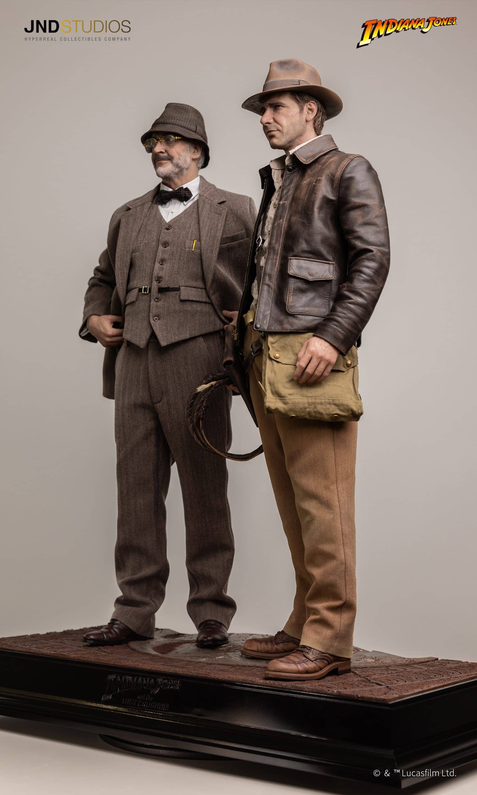 JND Studios Indiana Jones Hyperreal Movie Statue 1/3 Scale Dual Pack Version W/ Henry Jones