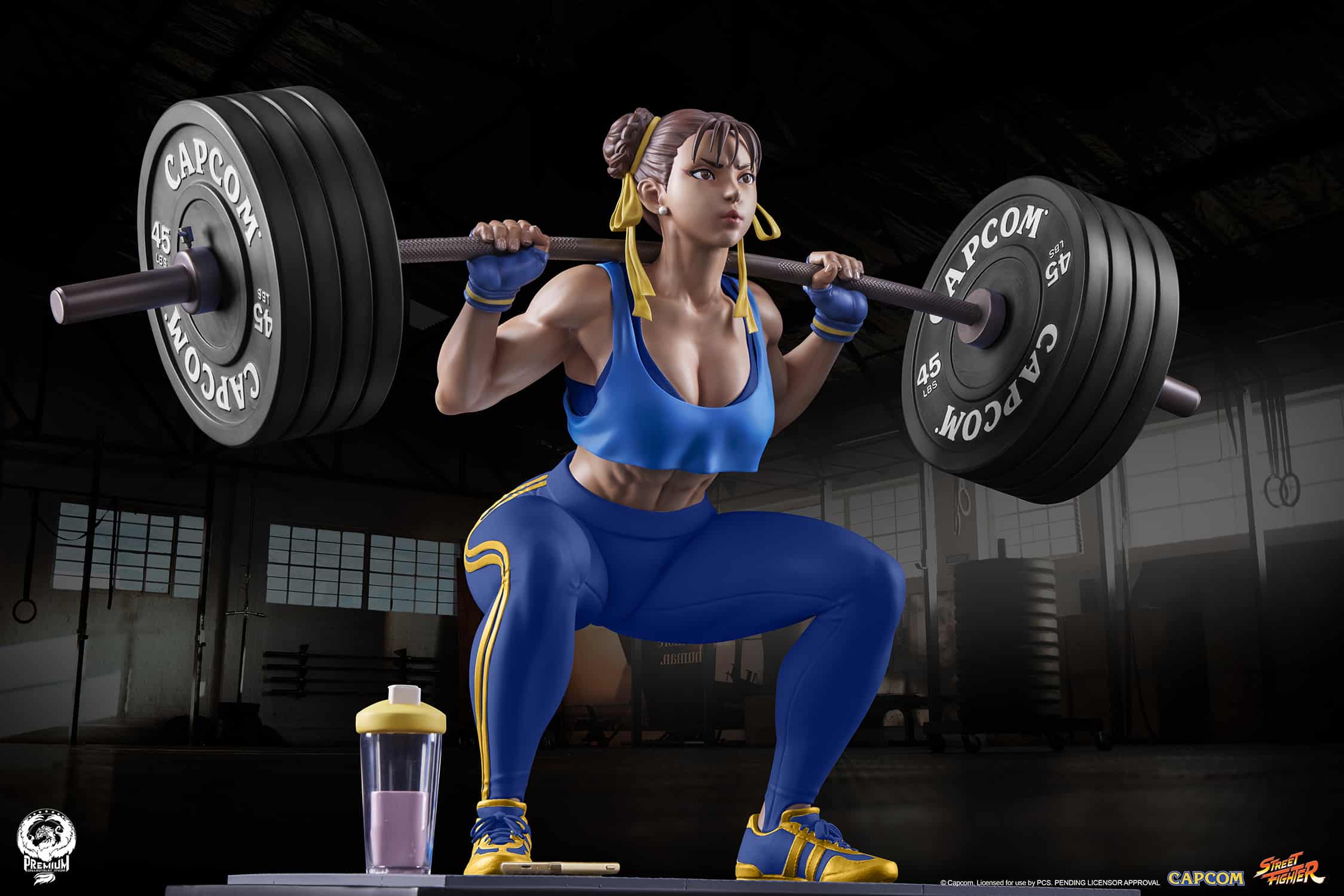 PCS Chun-Li Powerlifting Statue Alpha Edition Limited Street Fighter Collectible