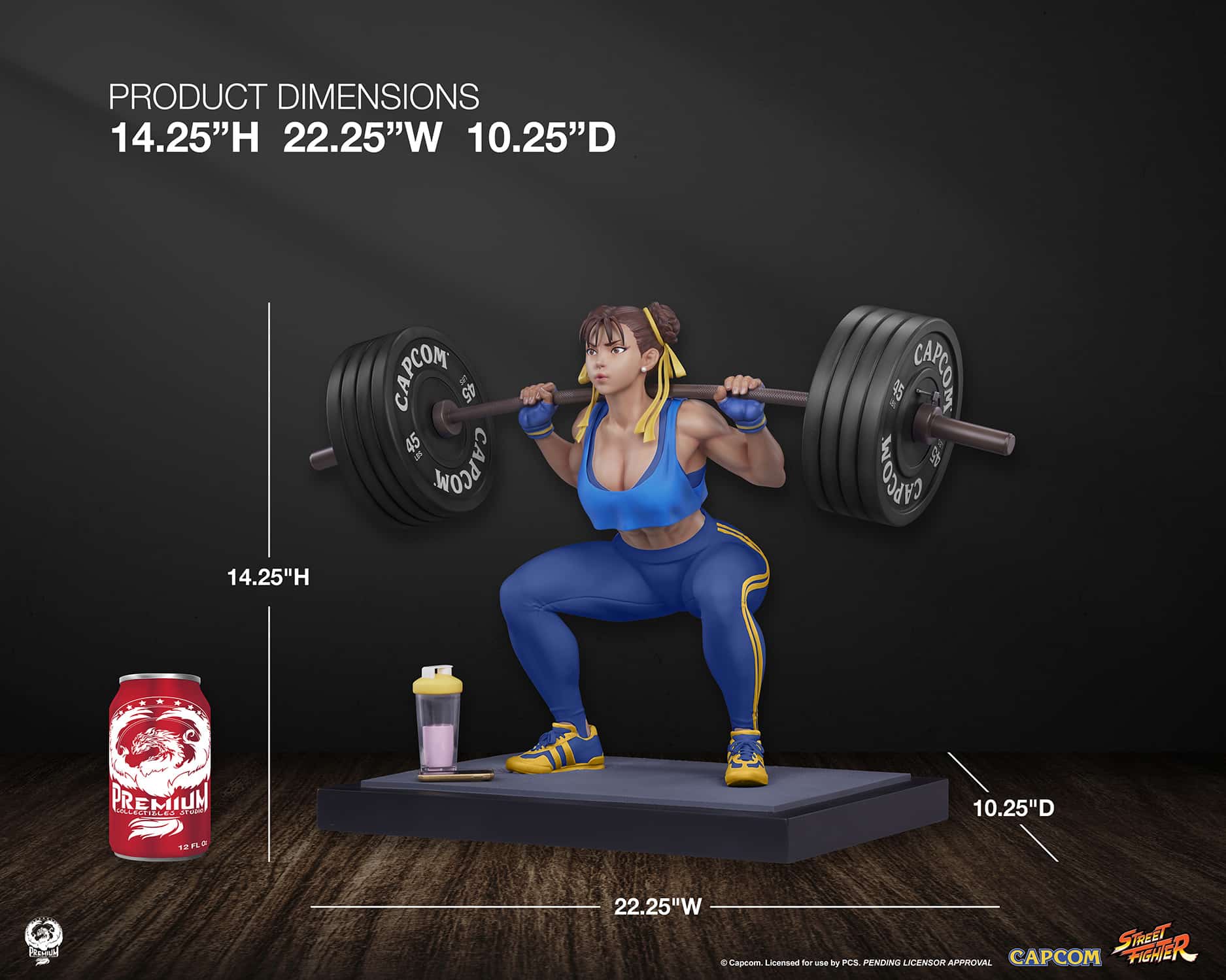 PCS Chun-Li Powerlifting Statue Alpha Edition Limited Street Fighter Collectible