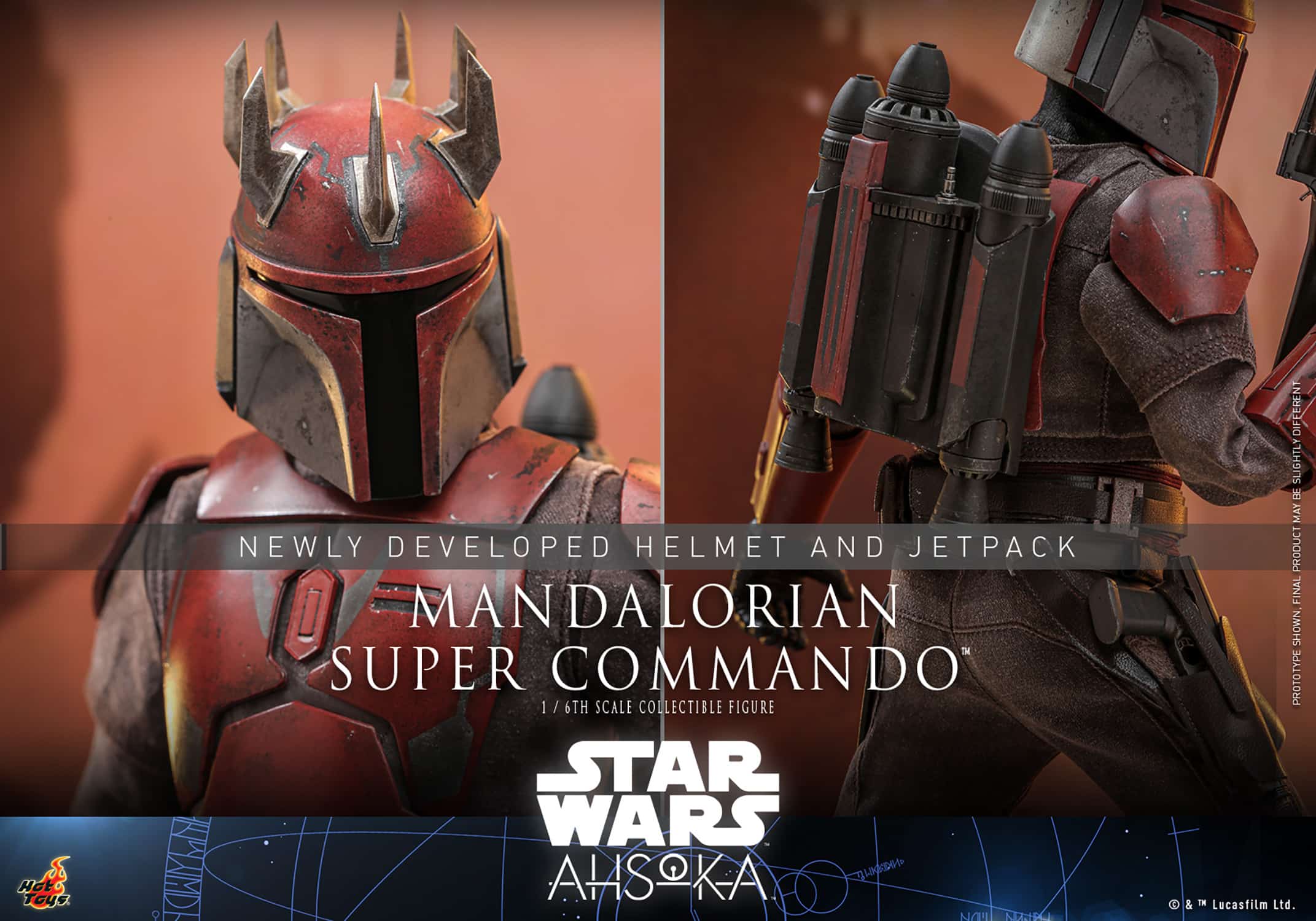 Hot Toys Mandalorian Super Commando Sixth Scale Figure Star Wars Limited Collectible