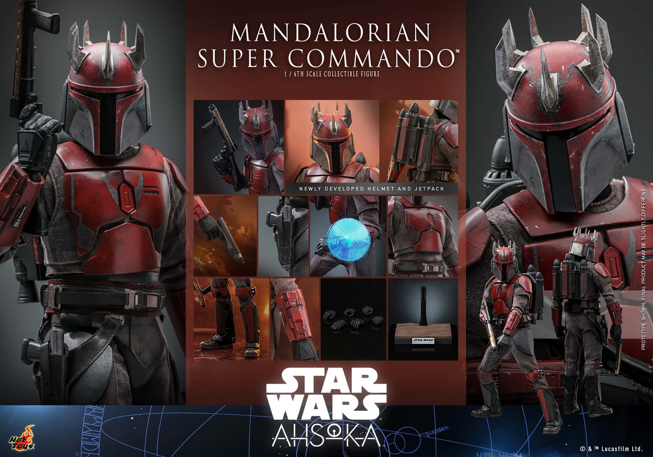 Hot Toys Mandalorian Super Commando Sixth Scale Figure Star Wars Limited Collectible