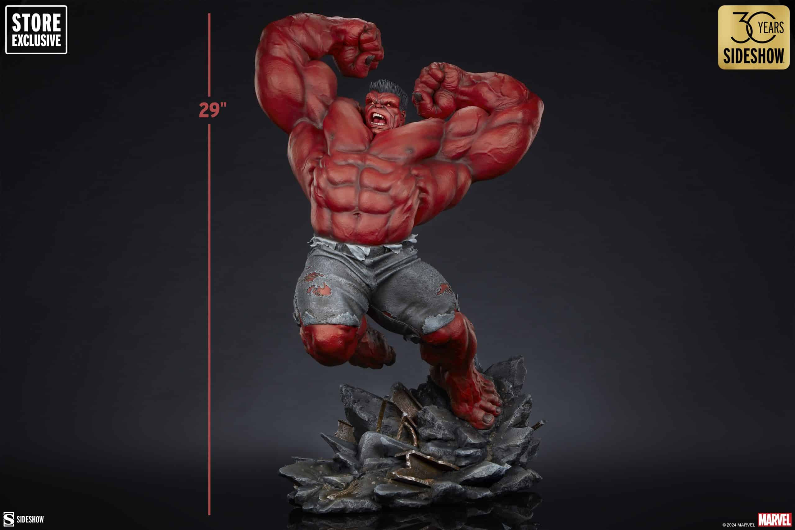 Sideshow Collectibles Red Hulk Thunderbolt Ross Premium Format Figure Store Exclusive Statue Variant