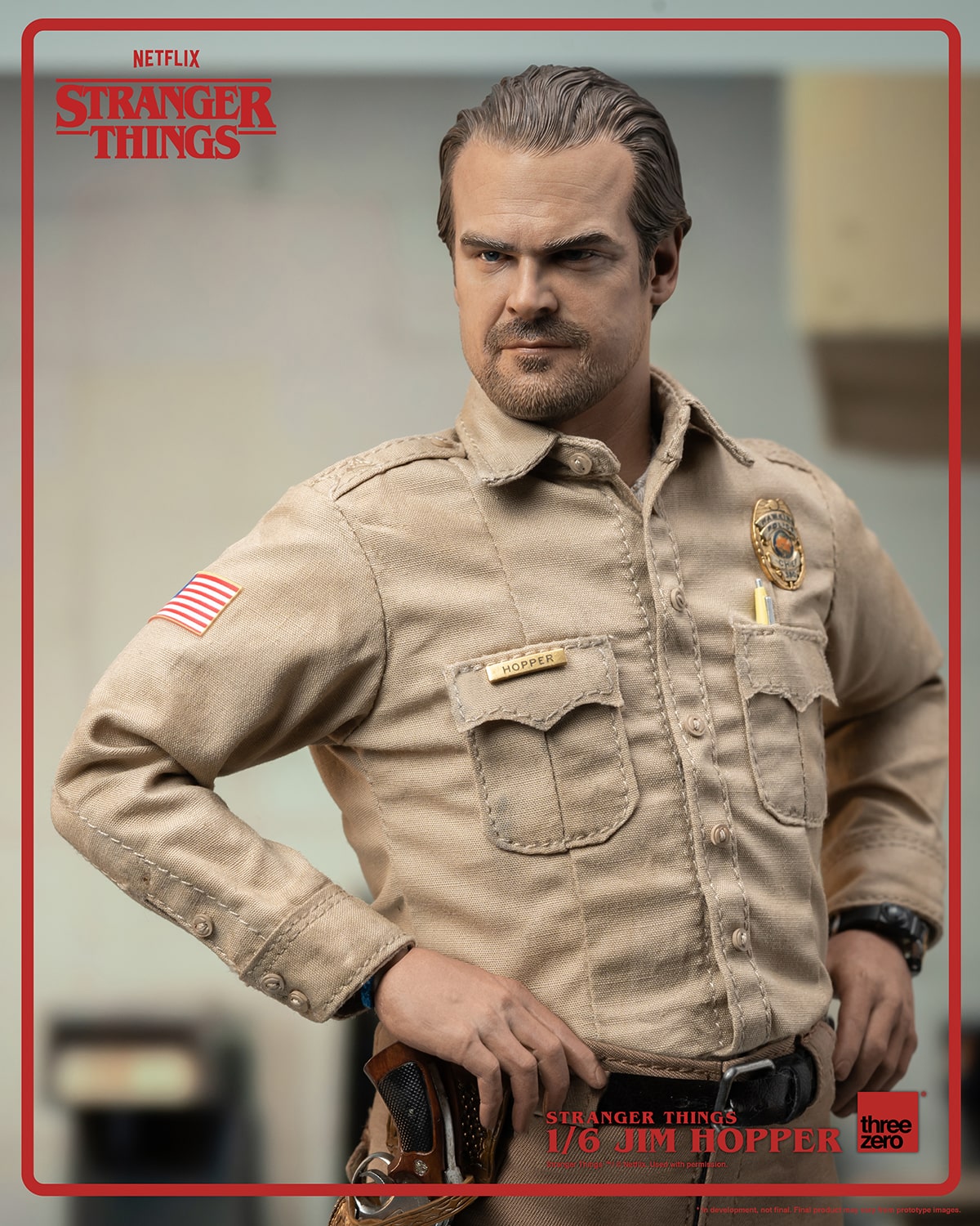 ThreeZero Jim Hopper Sixth Scale Figure Season 1 Stranger Things Limited Collectible