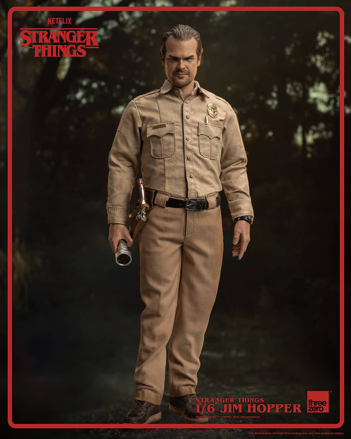 ThreeZero Jim Hopper Sixth Scale Figure Season 1 Stranger Things Limited Collectible