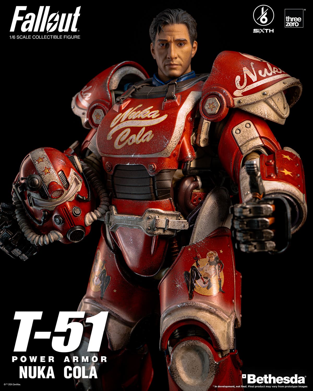 ThreeZero T-51 Nuka Cola Power Armor Sixth Scale Figure Fallout Limited Video Game Collectible