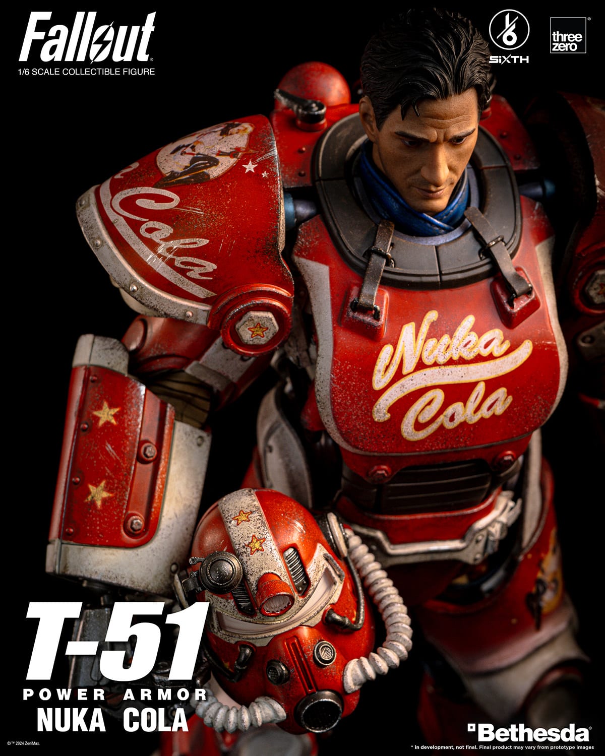 ThreeZero T-51 Nuka Cola Power Armor Sixth Scale Figure Fallout Limited Video Game Collectible