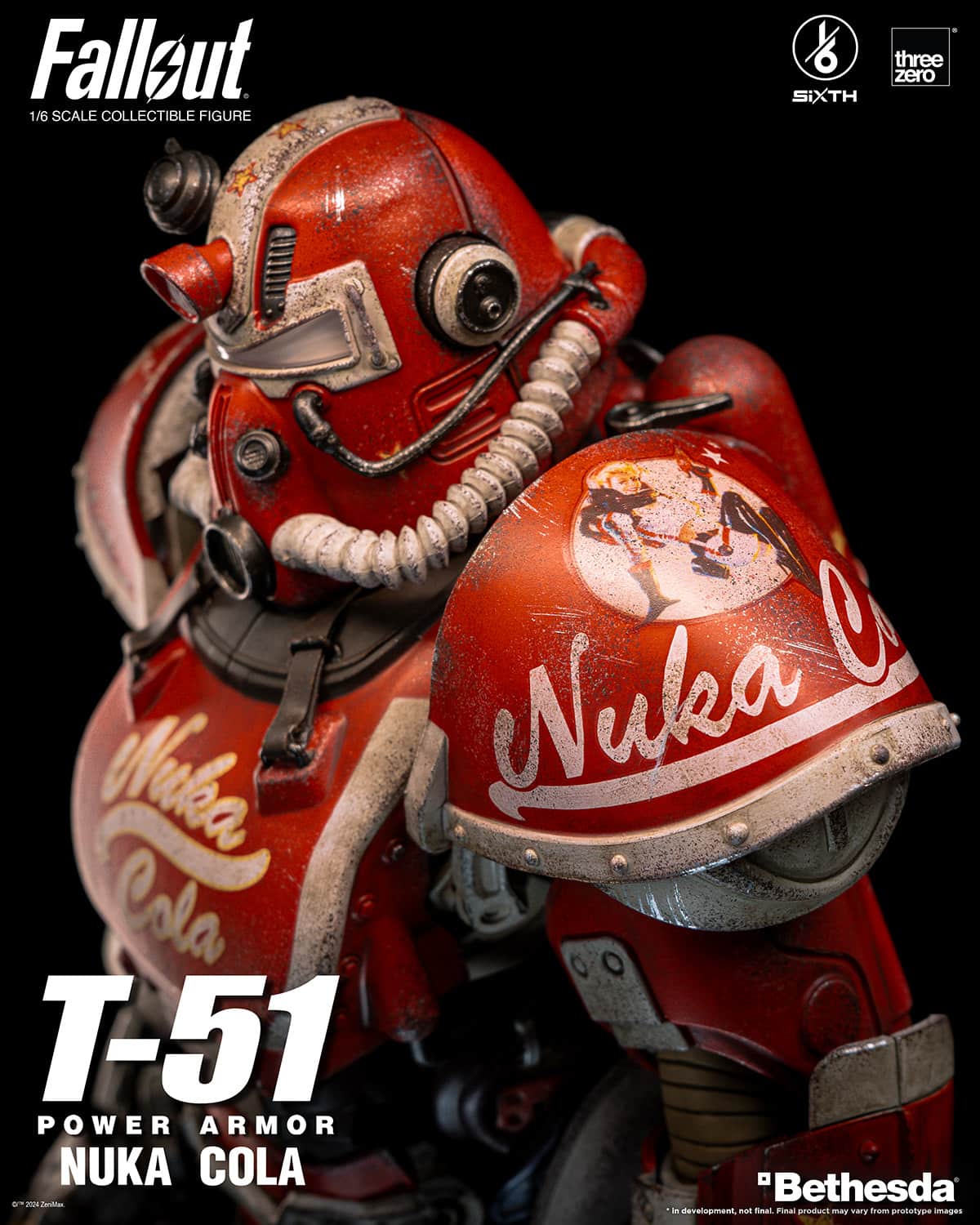ThreeZero T-51 Nuka Cola Power Armor Sixth Scale Figure Fallout Limited Video Game Collectible