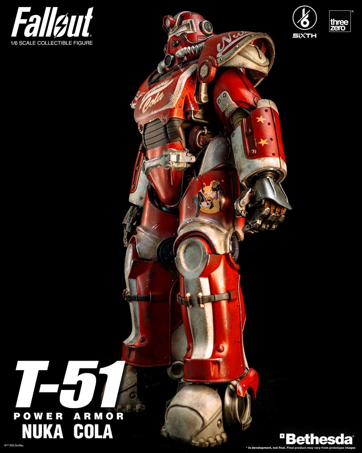 ThreeZero T-51 Nuka Cola Power Armor Sixth Scale Figure Fallout Limited Video Game Collectible