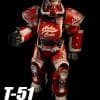 ThreeZero T-51 Nuka Cola Power Armor Sixth Scale Figure Fallout Limited Video Game Collectible