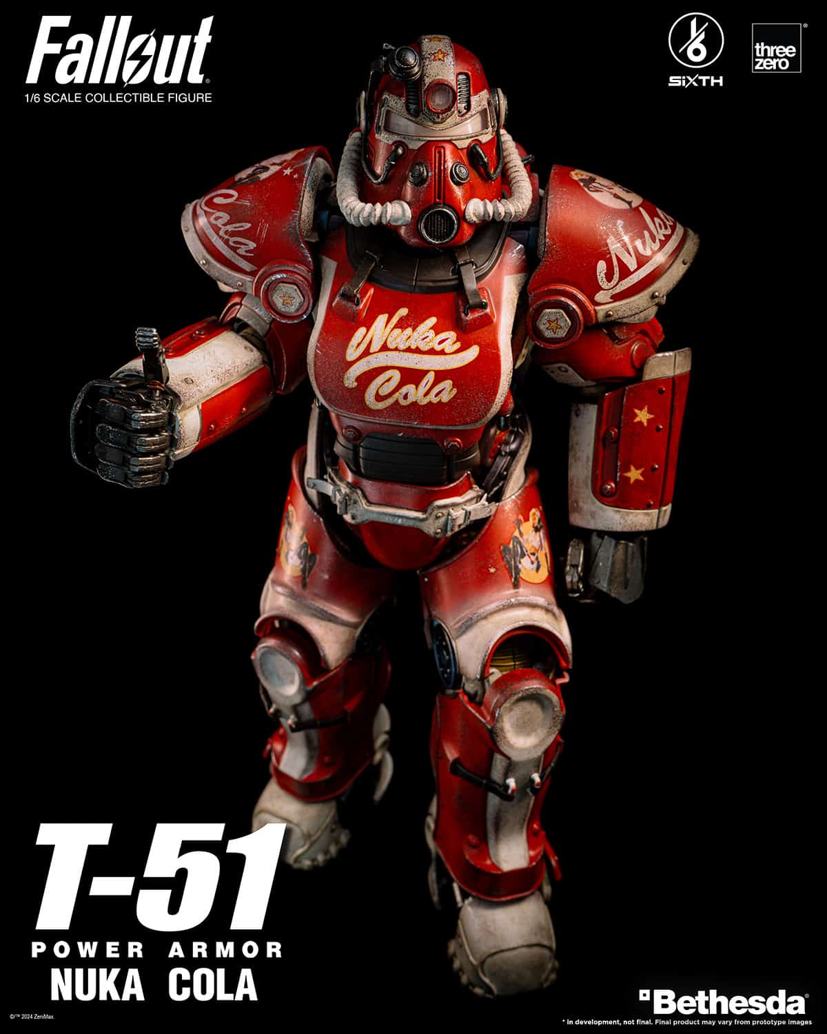 ThreeZero T-51 Nuka Cola Power Armor Sixth Scale Figure Fallout Limited Video Game Collectible