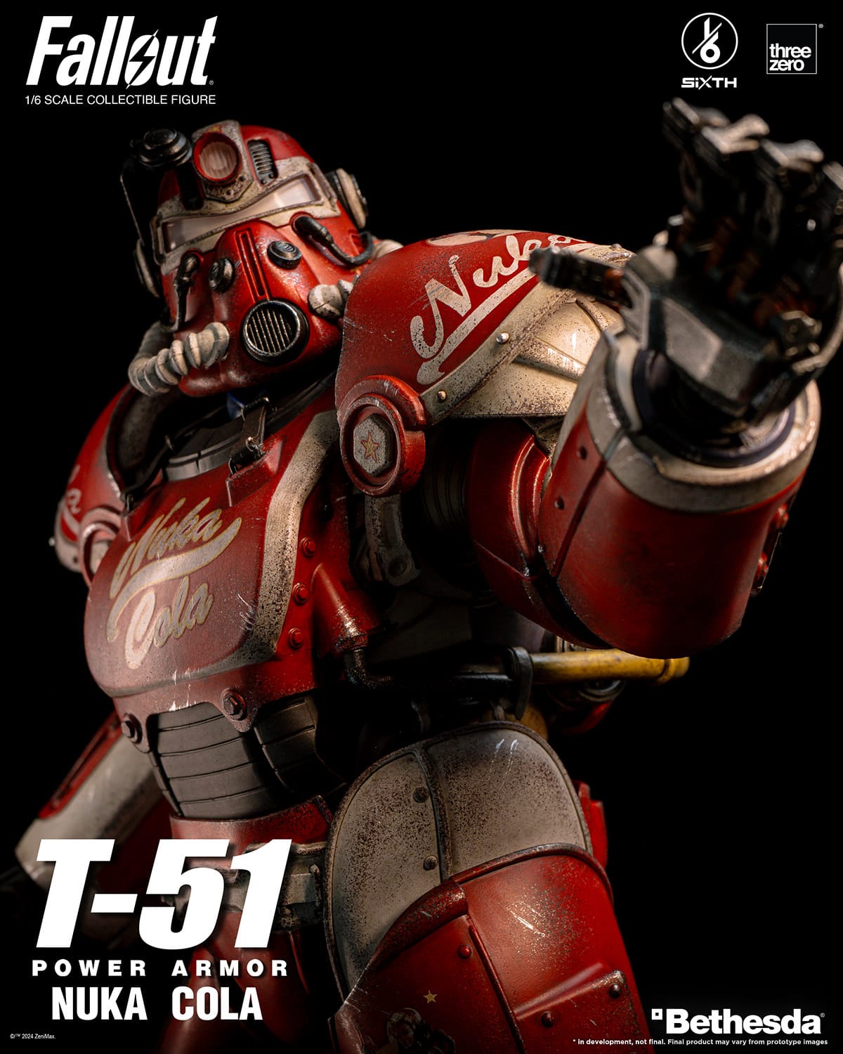 ThreeZero T-51 Nuka Cola Power Armor Sixth Scale Figure Fallout Limited Video Game Collectible