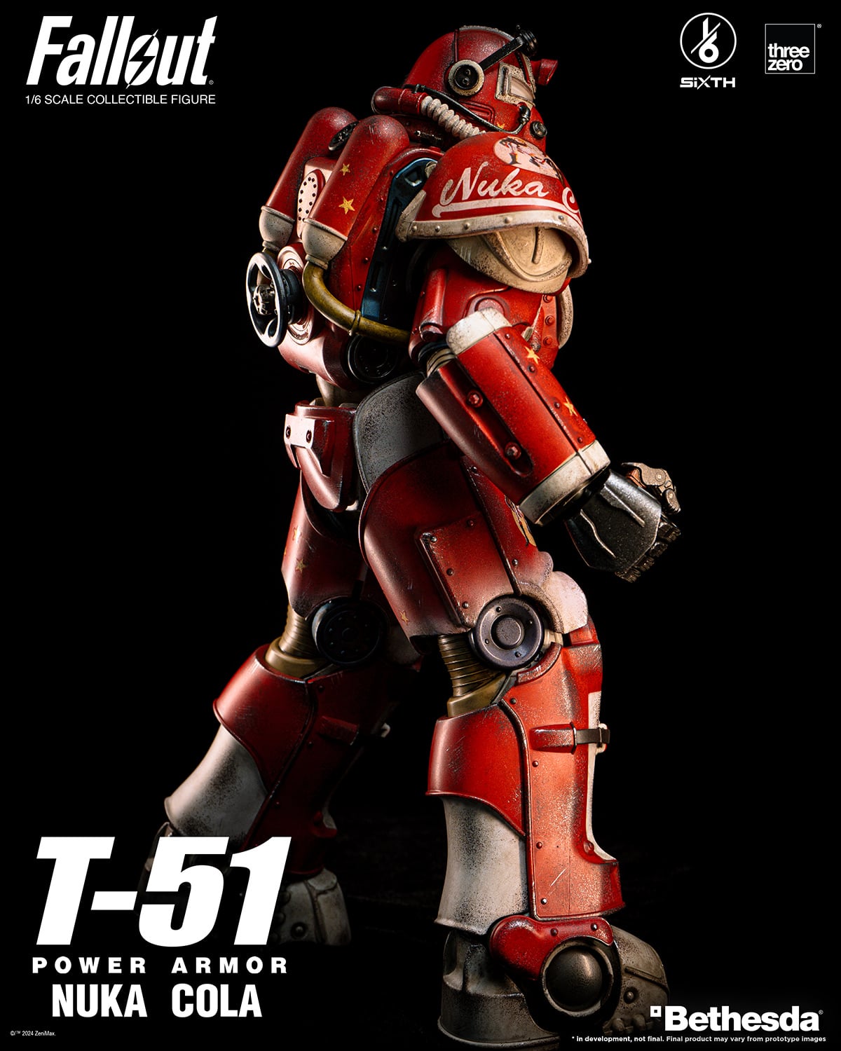 ThreeZero T-51 Nuka Cola Power Armor Sixth Scale Figure Fallout Limited Video Game Collectible