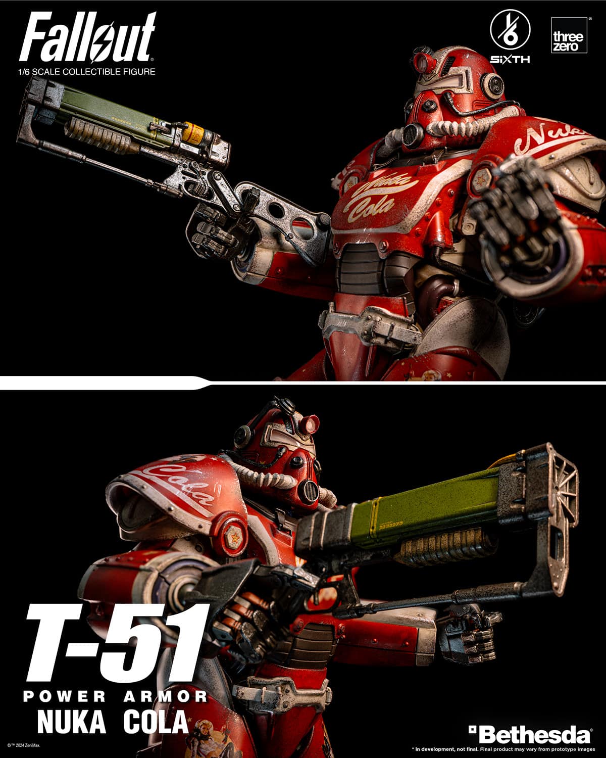 ThreeZero T-51 Nuka Cola Power Armor Sixth Scale Figure Fallout Limited Video Game Collectible