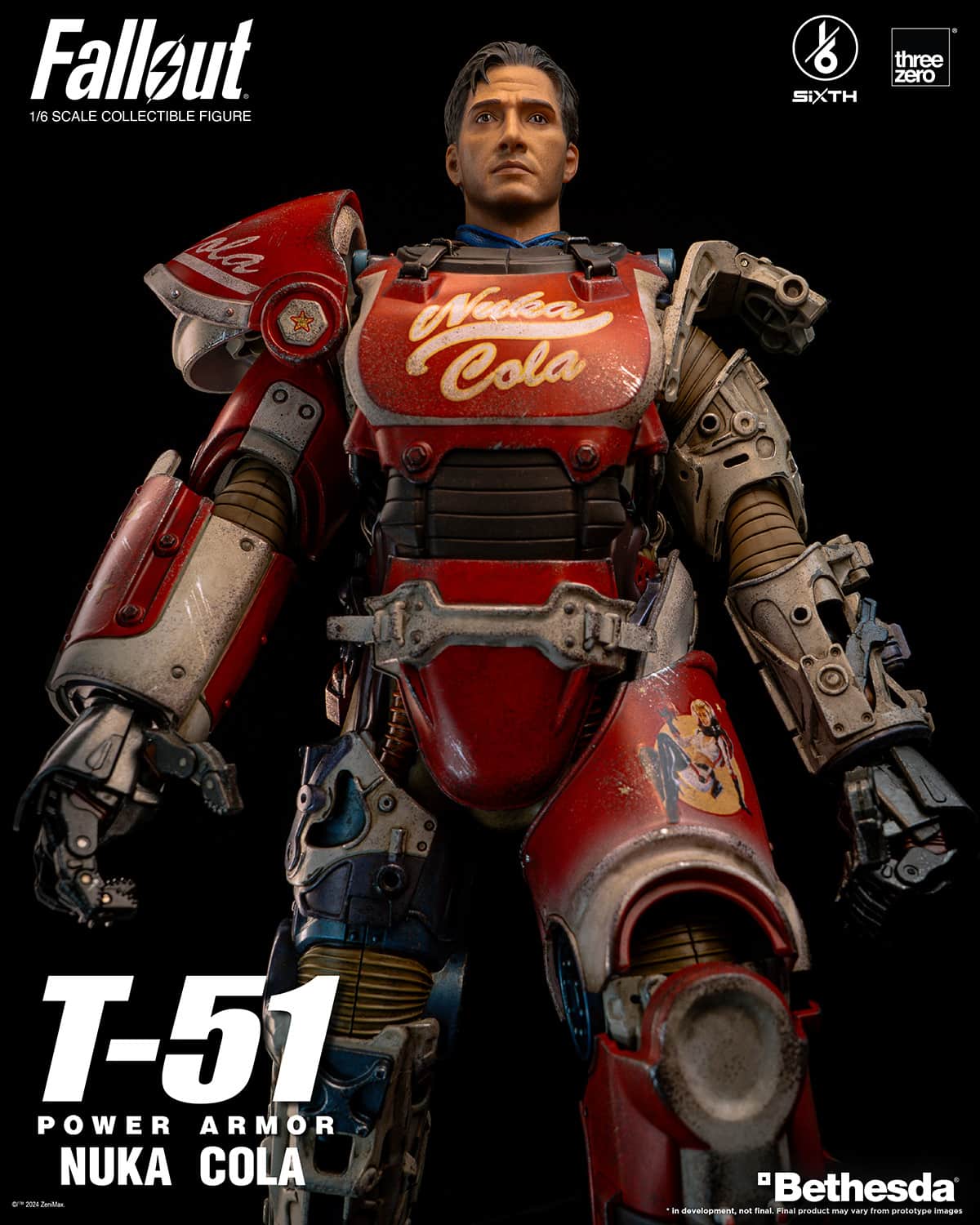 ThreeZero T-51 Nuka Cola Power Armor Sixth Scale Figure Fallout Limited Video Game Collectible