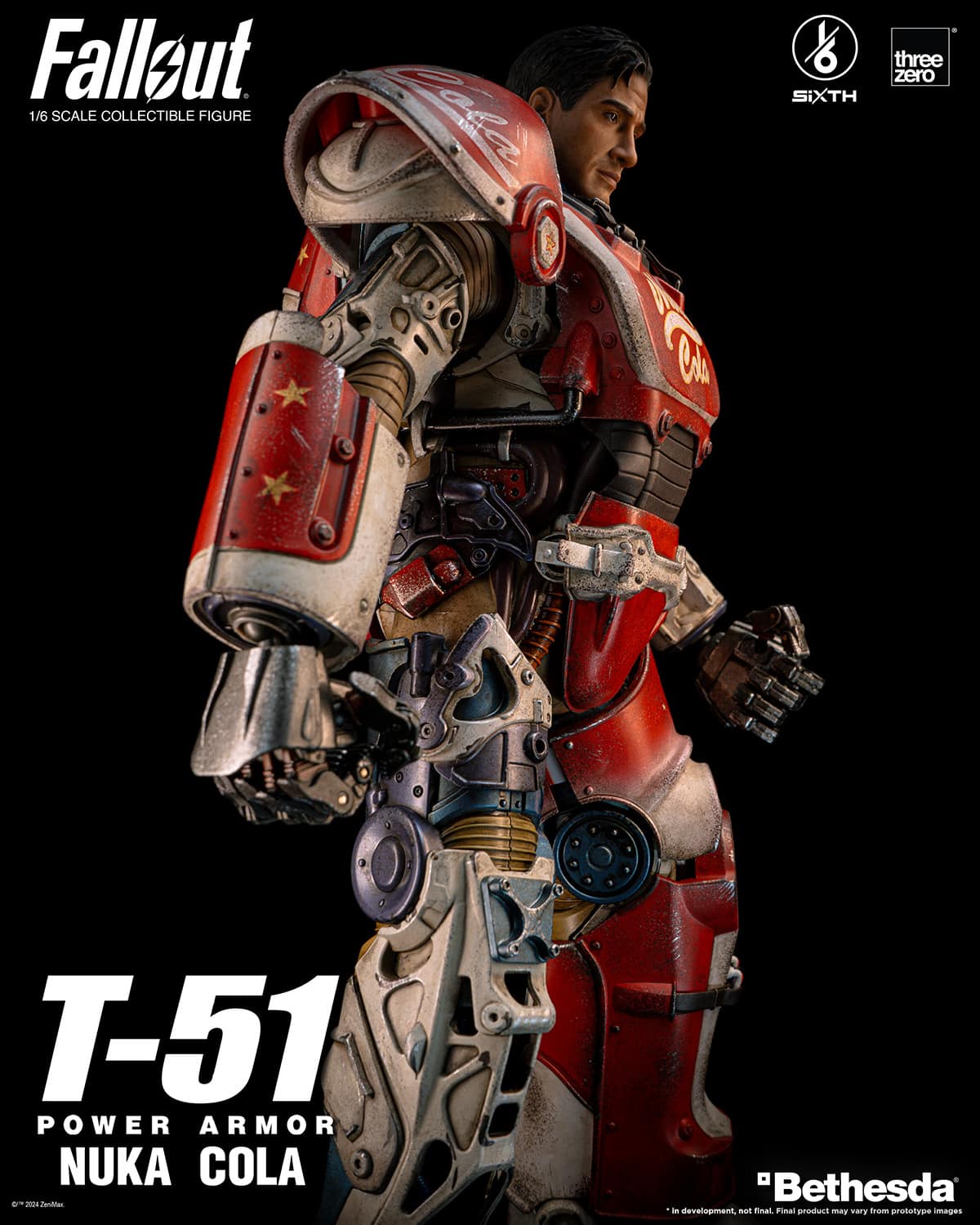 ThreeZero T-51 Nuka Cola Power Armor Sixth Scale Figure Fallout Limited Video Game Collectible
