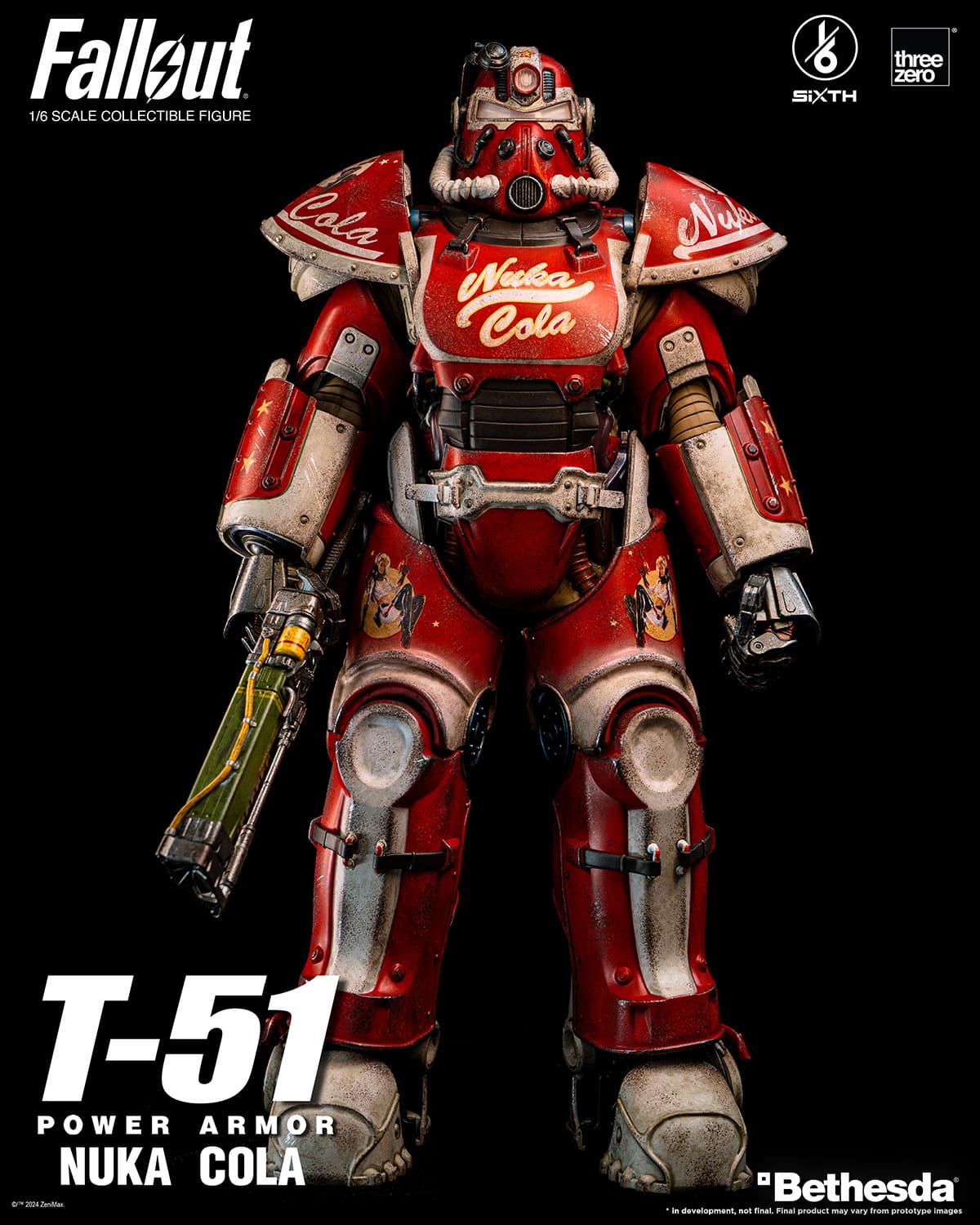 ThreeZero T-51 Nuka Cola Power Armor Sixth Scale Figure Fallout Limited Video Game Collectible