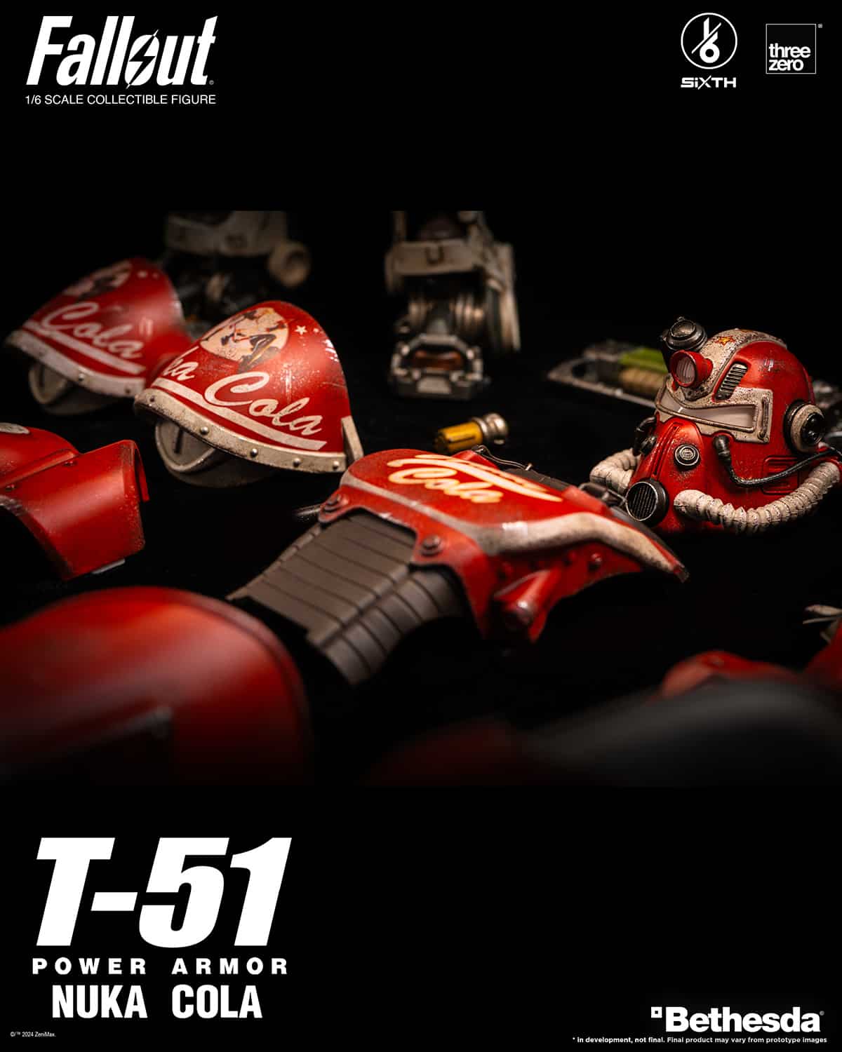 ThreeZero T-51 Nuka Cola Power Armor Sixth Scale Figure Fallout Limited Video Game Collectible